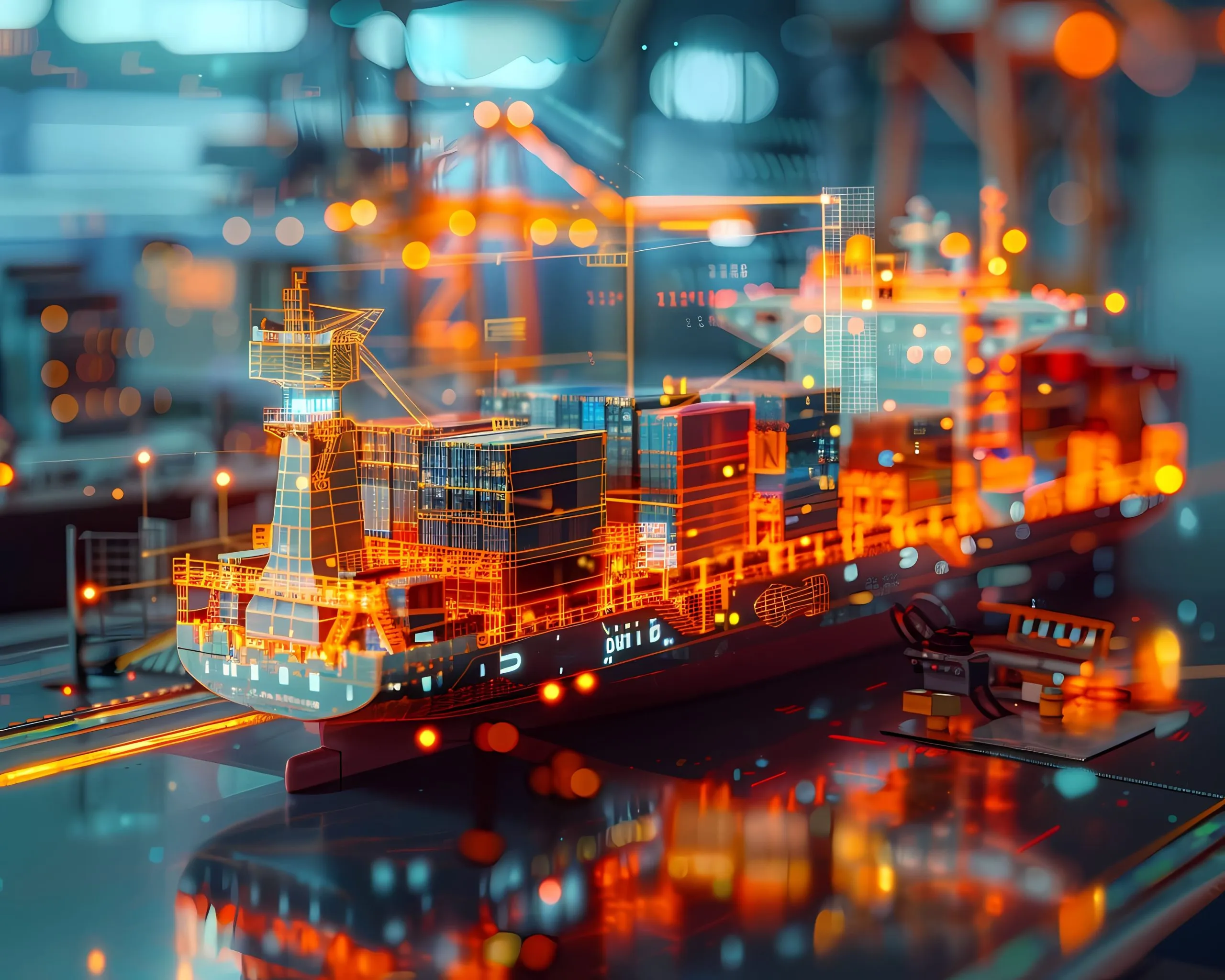 Australia Digital Shipyard Market outlook 2035 technological-futuristic-holograms-logistics-means-transport-1-1-scaled