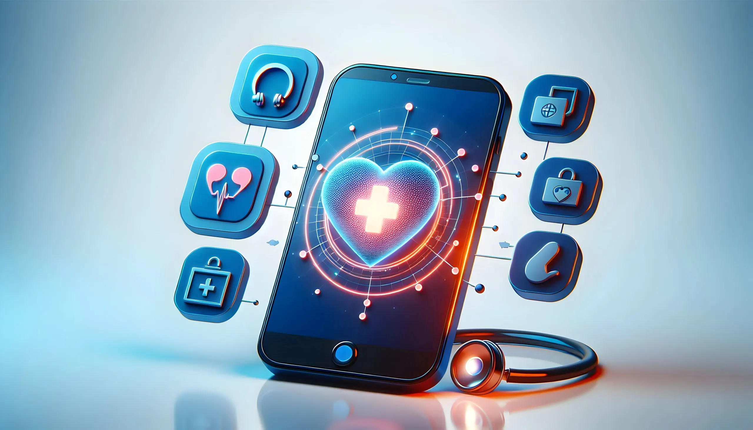 3d-flat-icon-as-mobile-phone-with-holographic-health-network-icon-connectivity-icon-concept-as-scaled