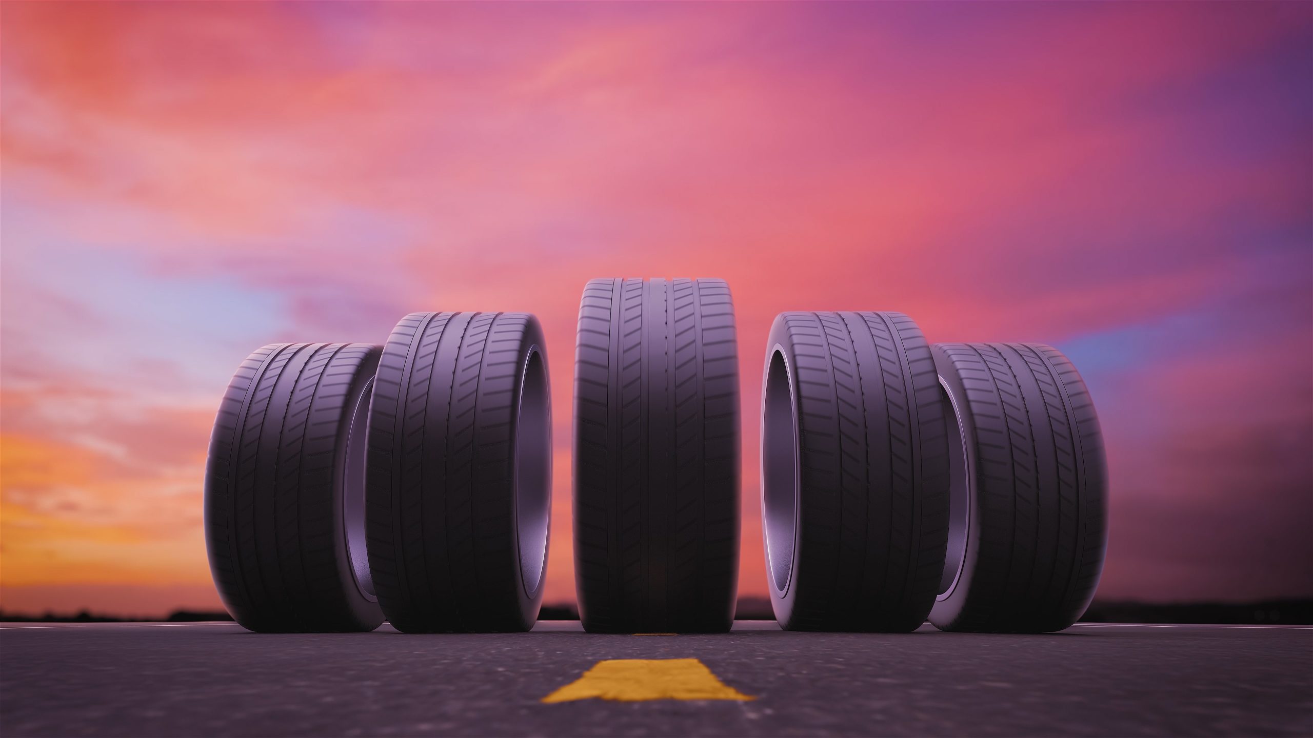 Philippines Bias Tires Market Outlook to 2035 3d-render-car-tires-rolling-asphalt-sunset-4k-scaled