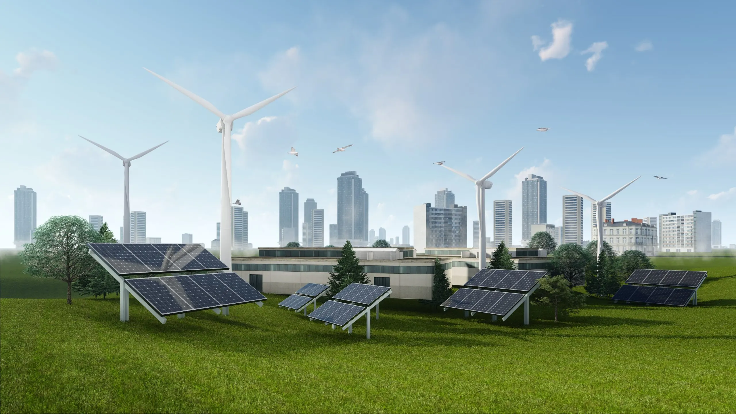 Oman Renewable Energy Market Outlook to 2035 3d-rendering-illustration-solar-cell-wind-turbine-scaled