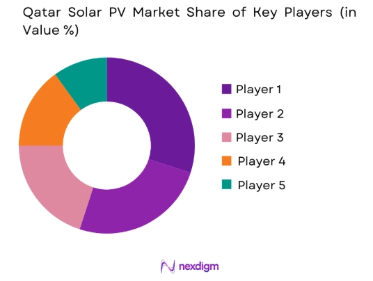 Qatar solar PV market share of key players