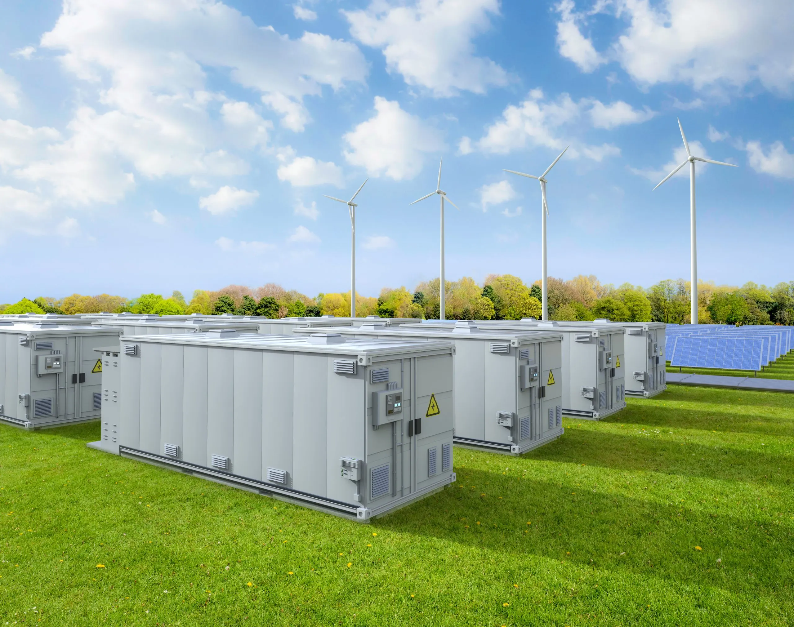 Spain Energy Storage Market outlook to 2035 amount-energy-storage-systems-battery-container-units-with-solar-turbine-farm-1-1-scaled