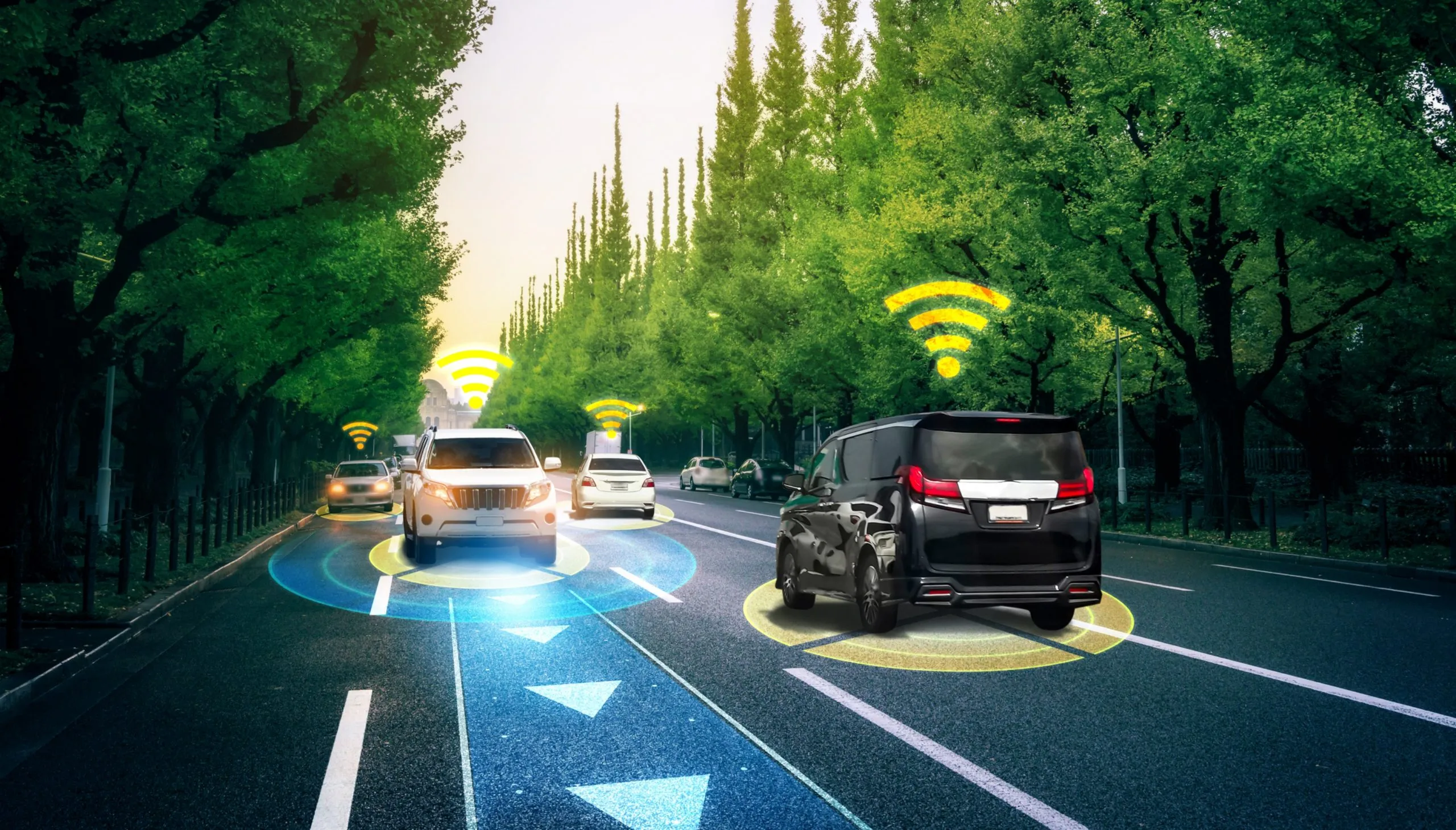 Philippines Vehicle-to-Everything (V2X) Communication Market Outlook 2035 autonomous-car-sensor-system-concept-safety-driverless-mode-car-control-scaled