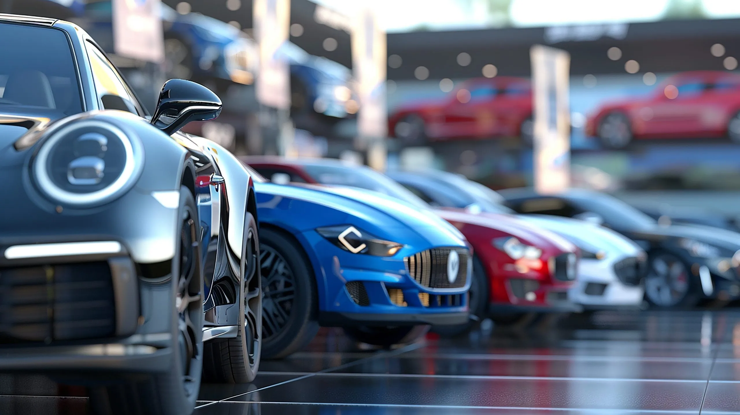Japan Used Car Market Outlook to 2035 cars-parked-dealership-lot-featuring-variety-sedans-suvs-with-glossy-finish-scaled