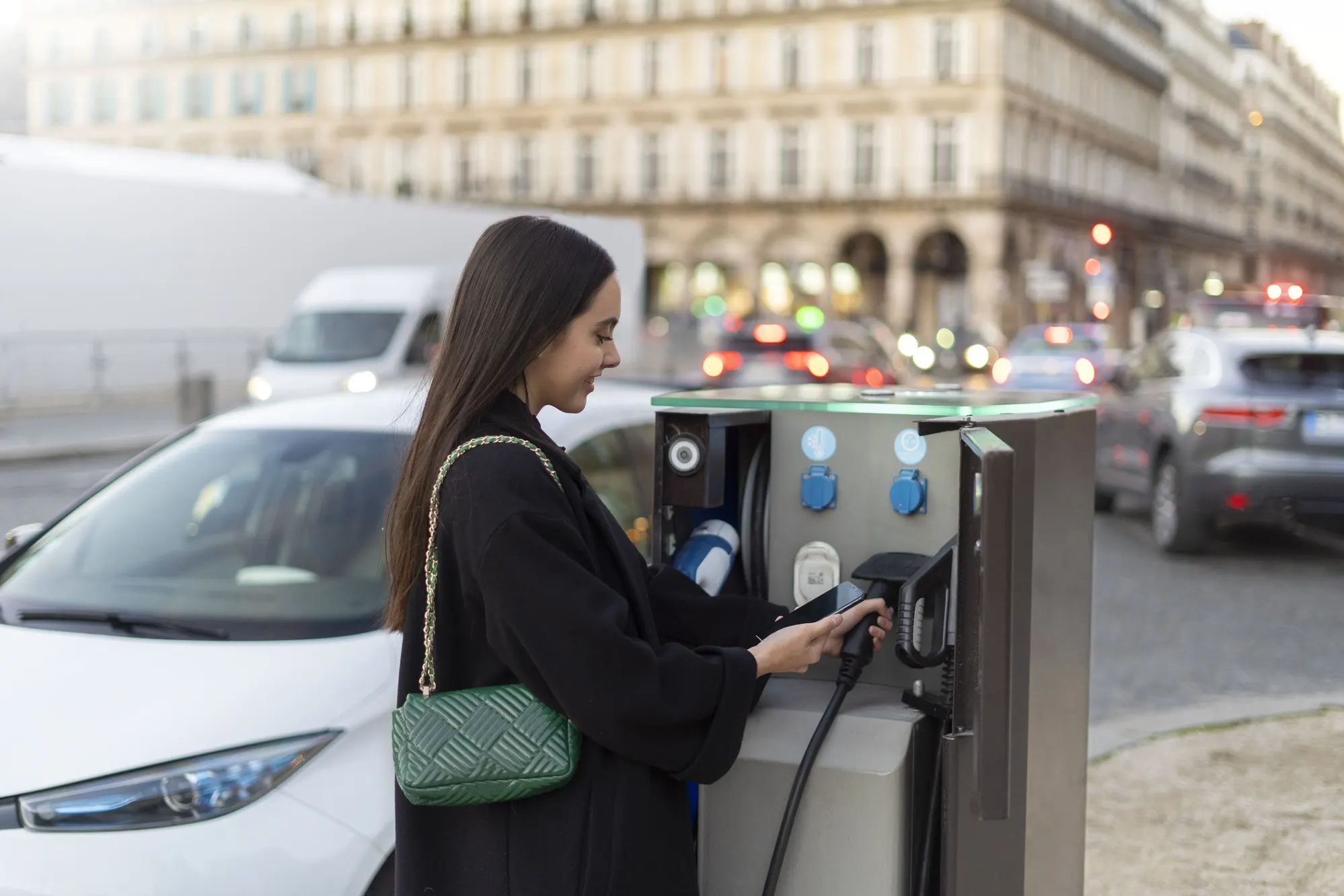 Spain EV Charging Infrastructure Market Outlook to 2035 close-up-electric-car-france-2-1