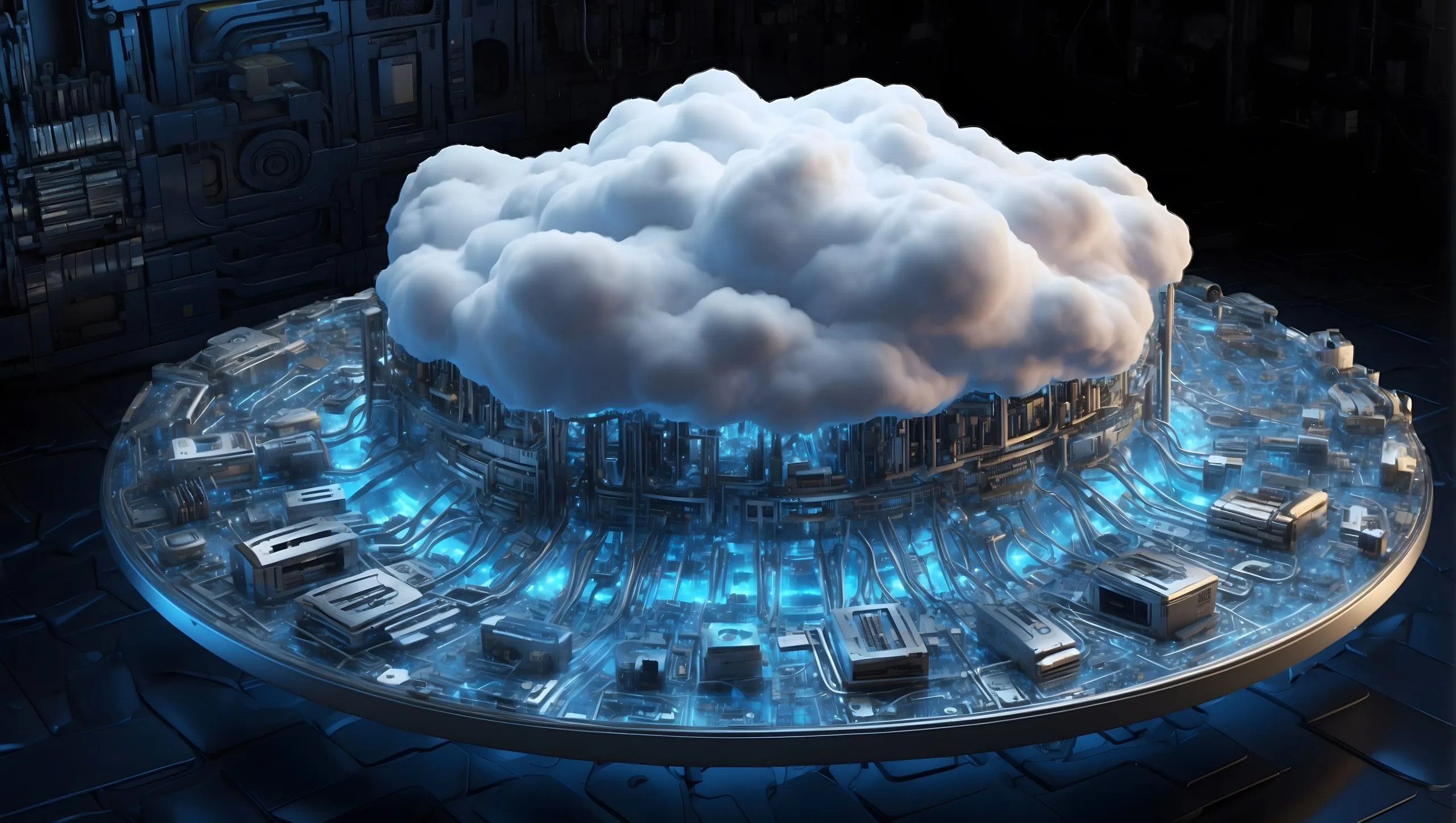 Turkey AI Servers and GPU Hardware Market Outlook to 2035 digital-artwork-futuristic-cloud-server-surrounded-by-layers-intricate-cyber-security-measu-1-1-scaled