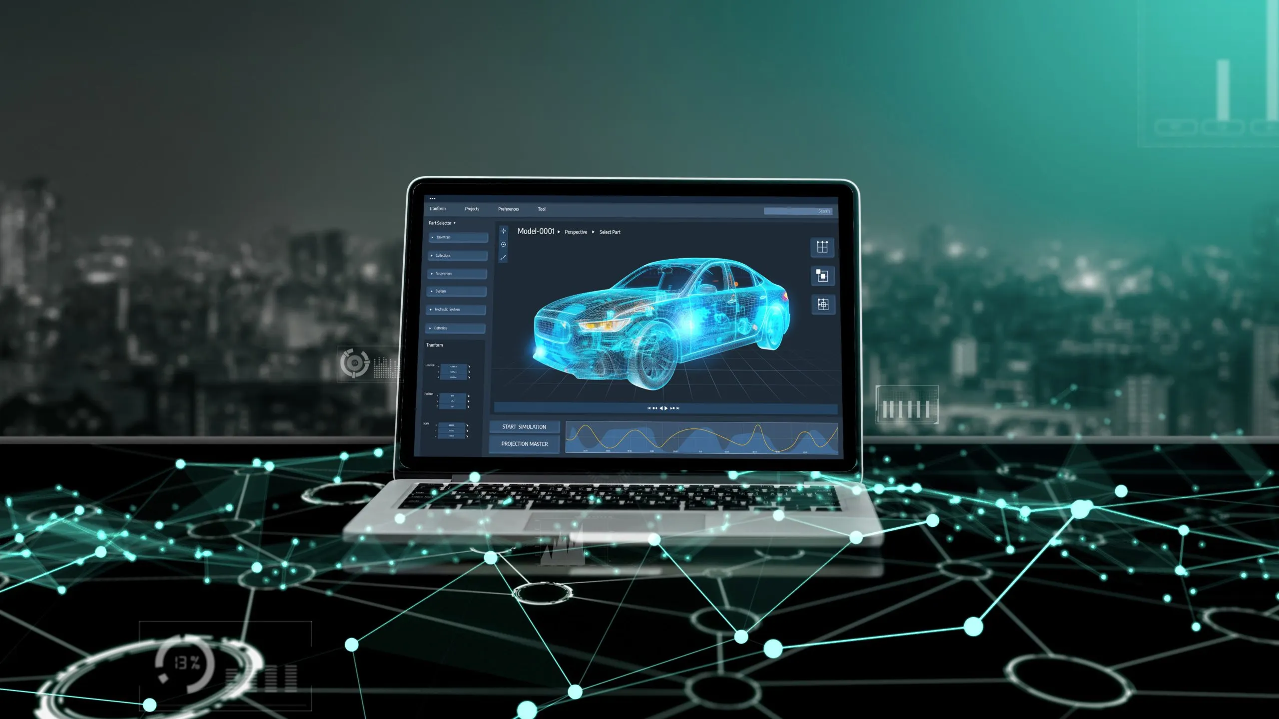 Philippines Automotive Connected Car Platforms Market Outlook 2035 electric-car-design-software-computer-screen-show-simulation-blueprint-snugly-scaled