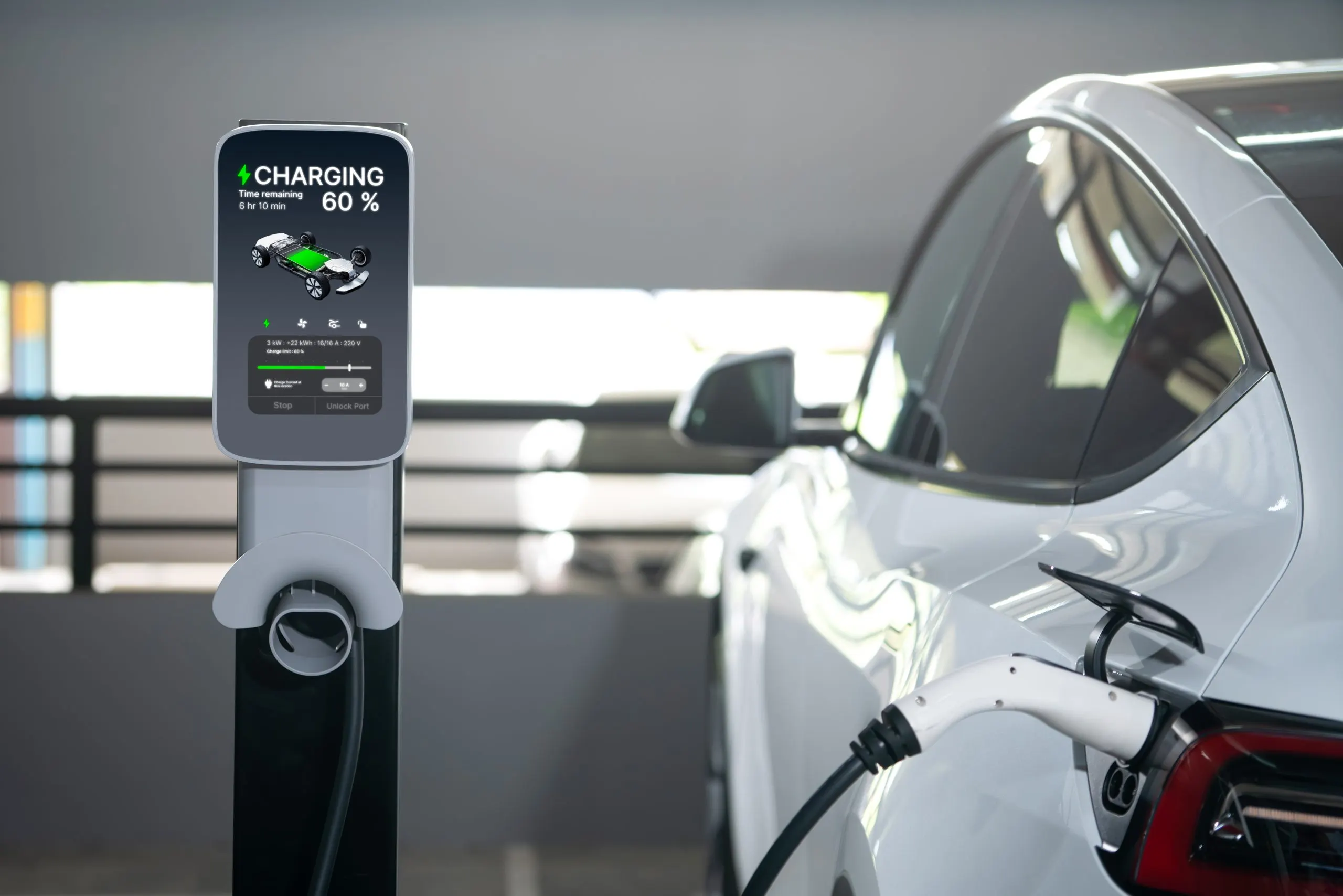 Oman EV Battery Market Outlook to 2035 ev-electric-car-recharge-shopping-center-parking-lot-innards-scaled