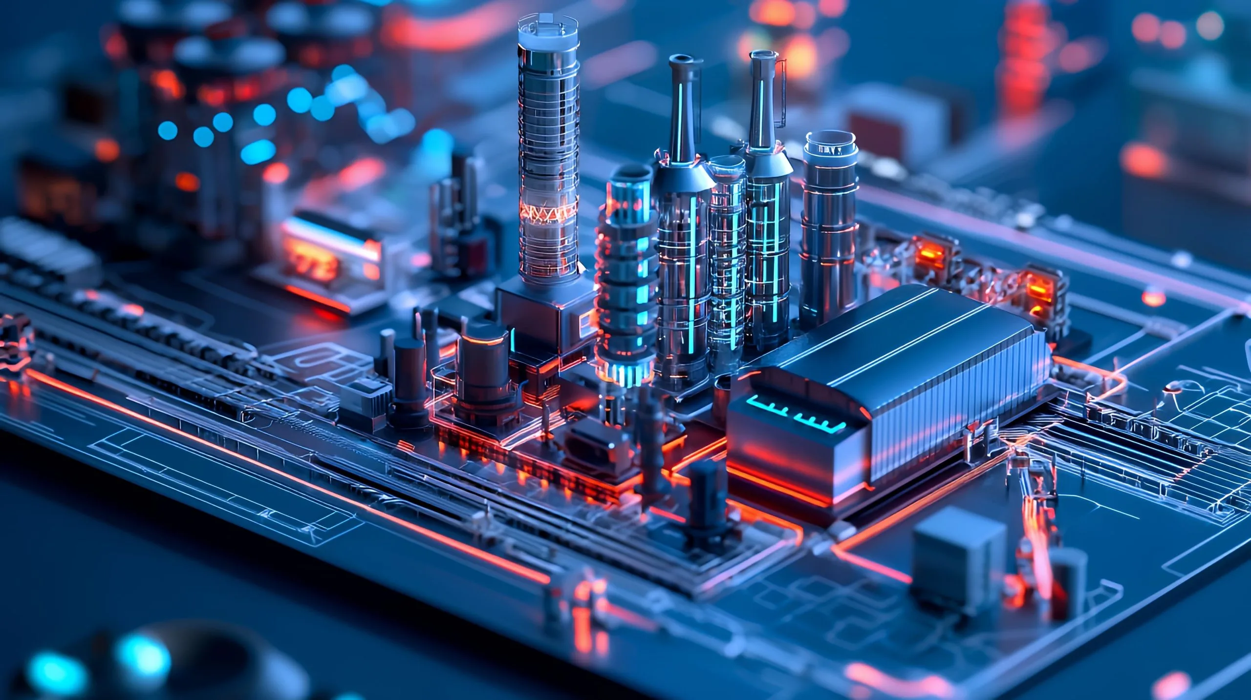 South Africa Semiconductor Infrastructure Market Outlook to 2035 futuristic-city-built-circuit-board-with-glowing-neon-lights-1-scaled
