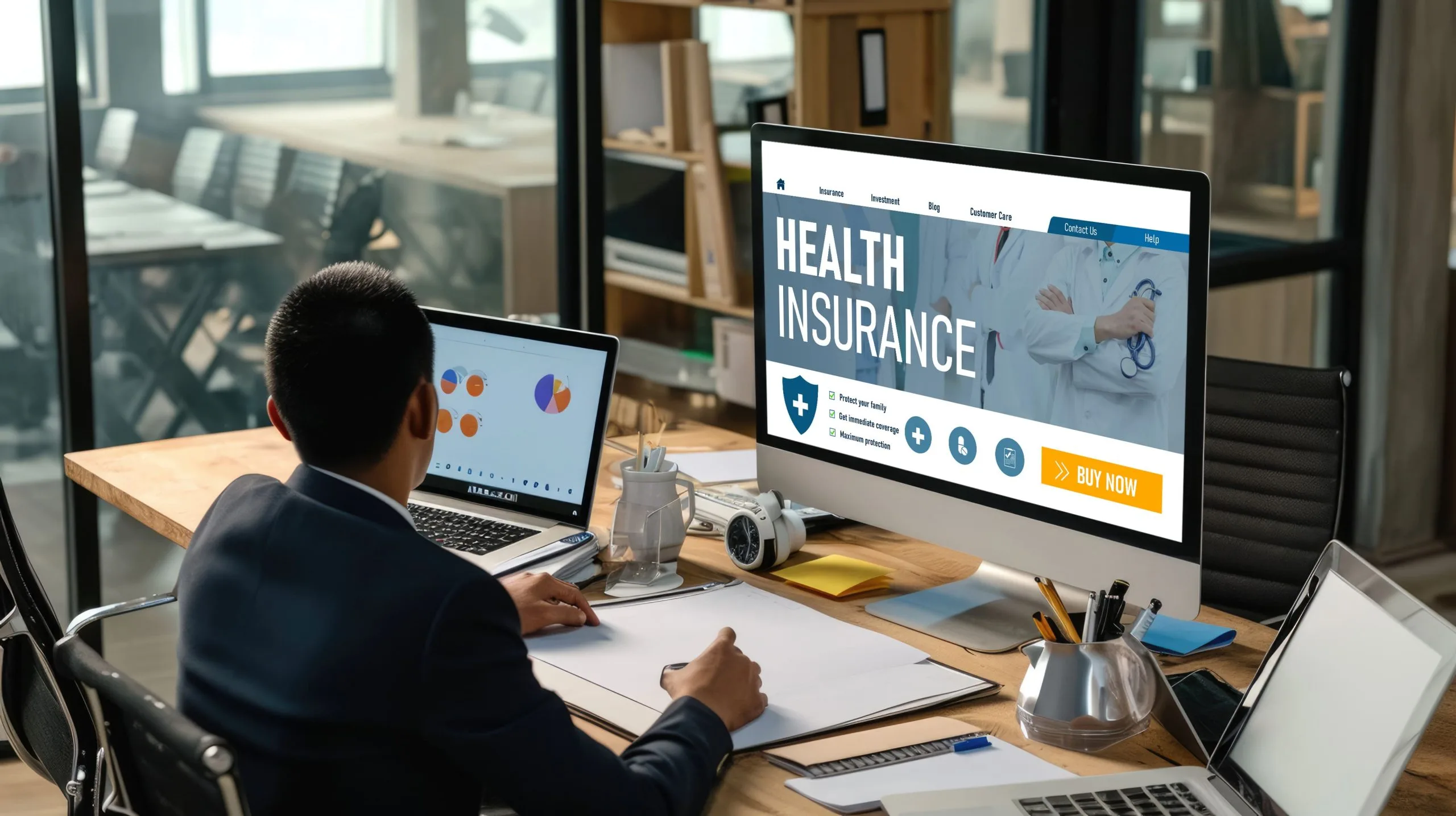 Qatar online insurance Market Outlook to 2035 health-insurance-web-site-brisk-registration-system-1-scaled