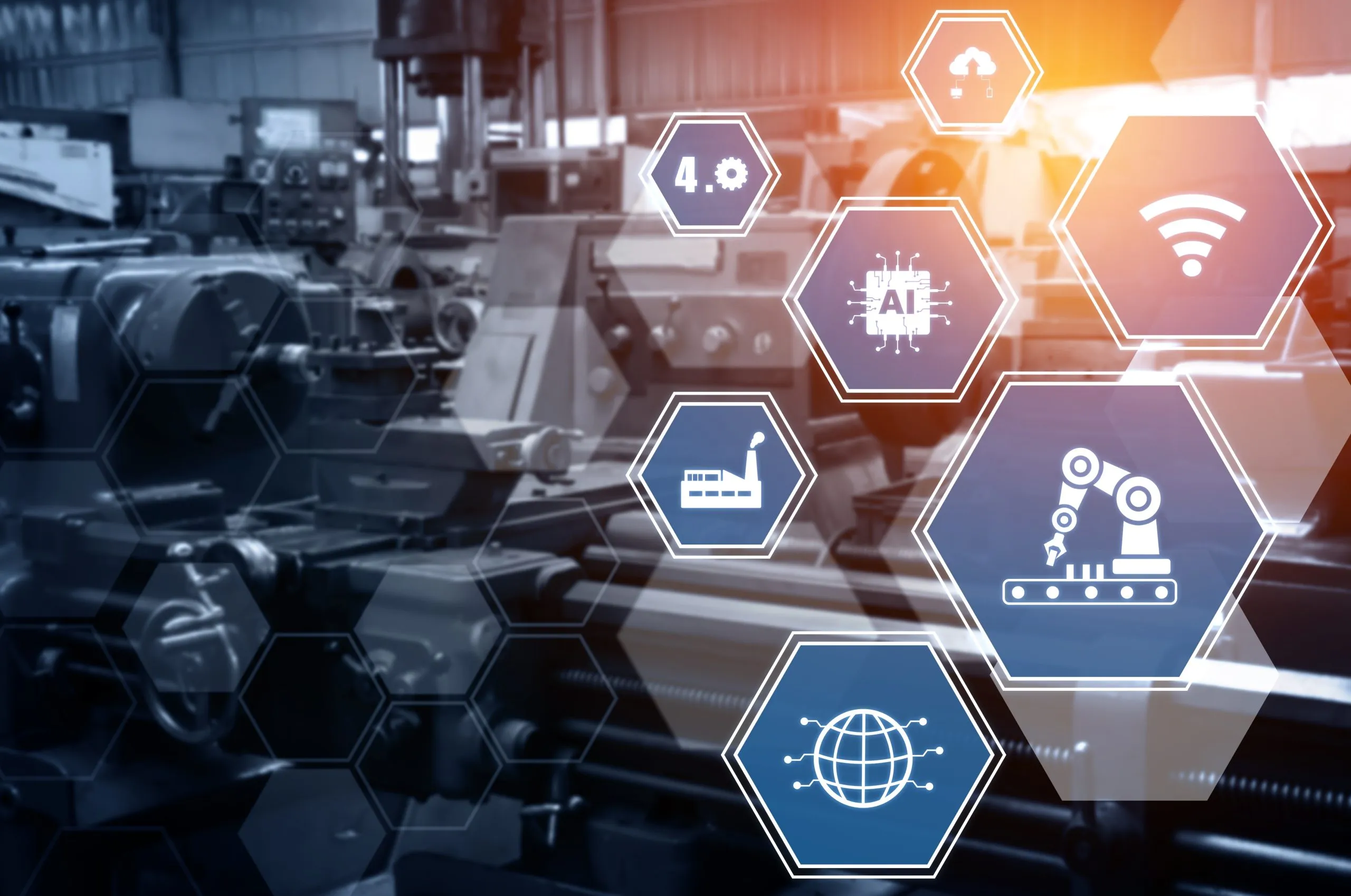 Spain Industrial IoT Market Outlook to 2035 industry-4-0-technology-concept-smart-factory-fourth-industrial-revolution-1-scaled
