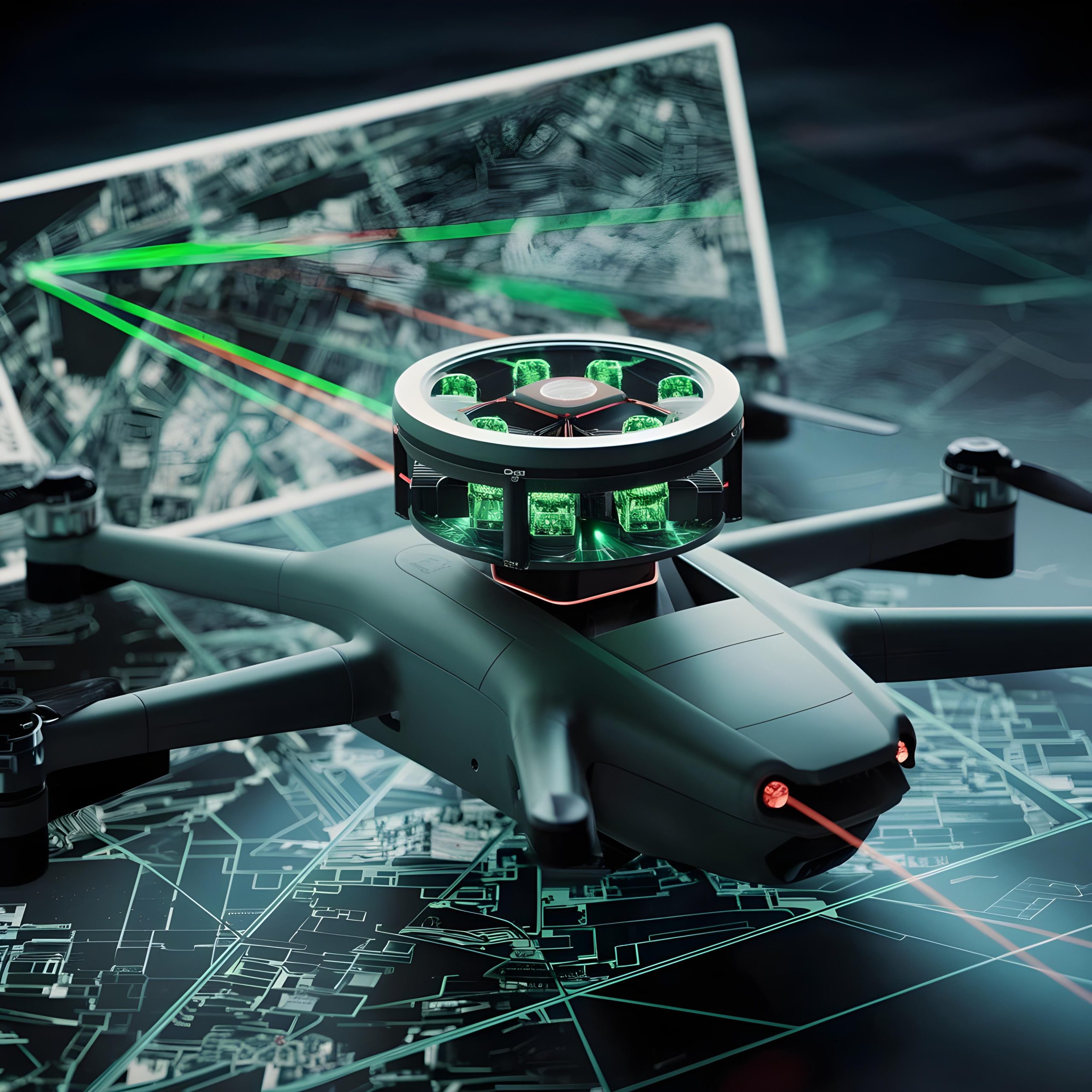 model-remote-control-drone-with-green-arrow-pointing-camera-scaled