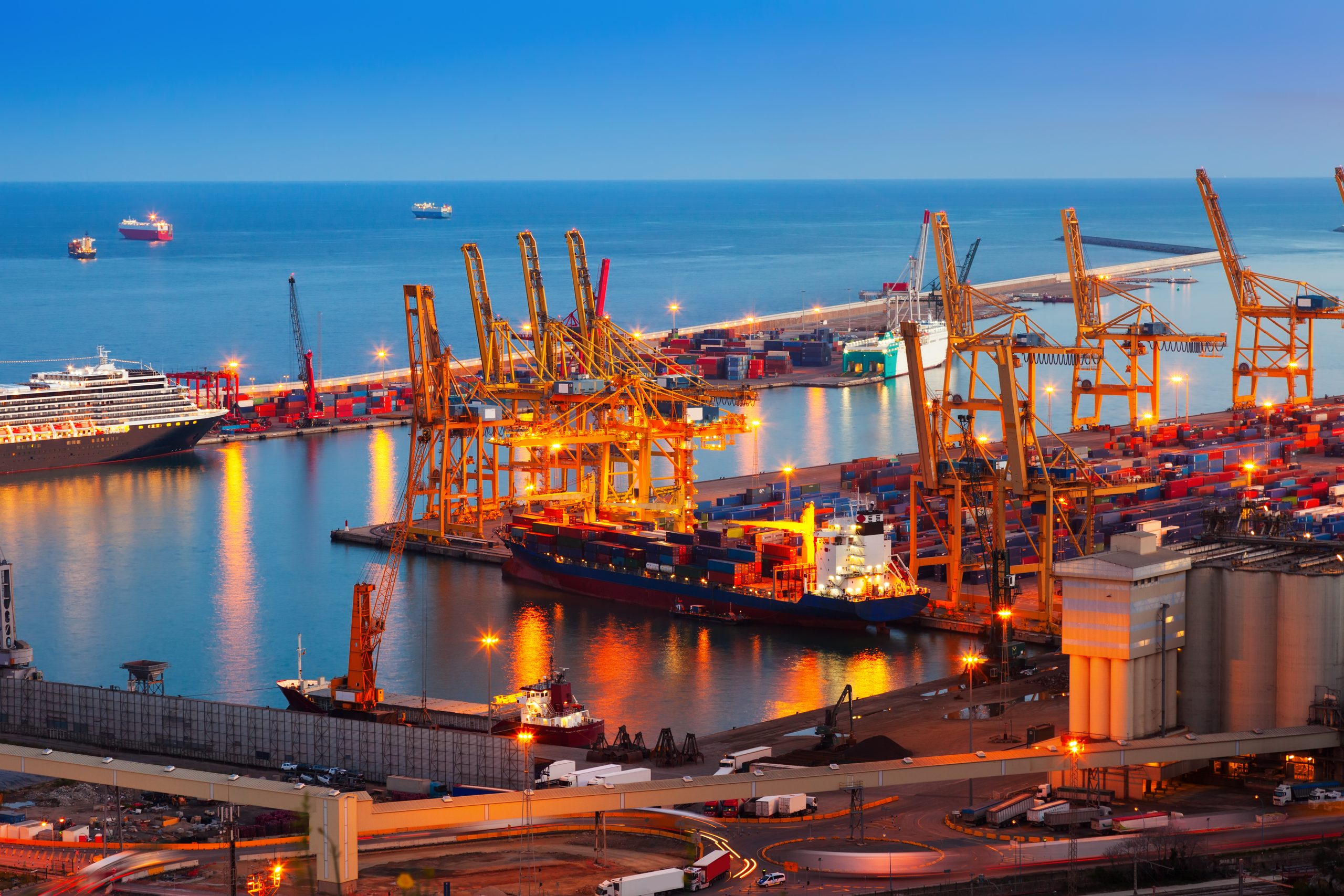 Canada Freight Forwarding Market Outlook to 2035 port-de-barcelona-night-scaled