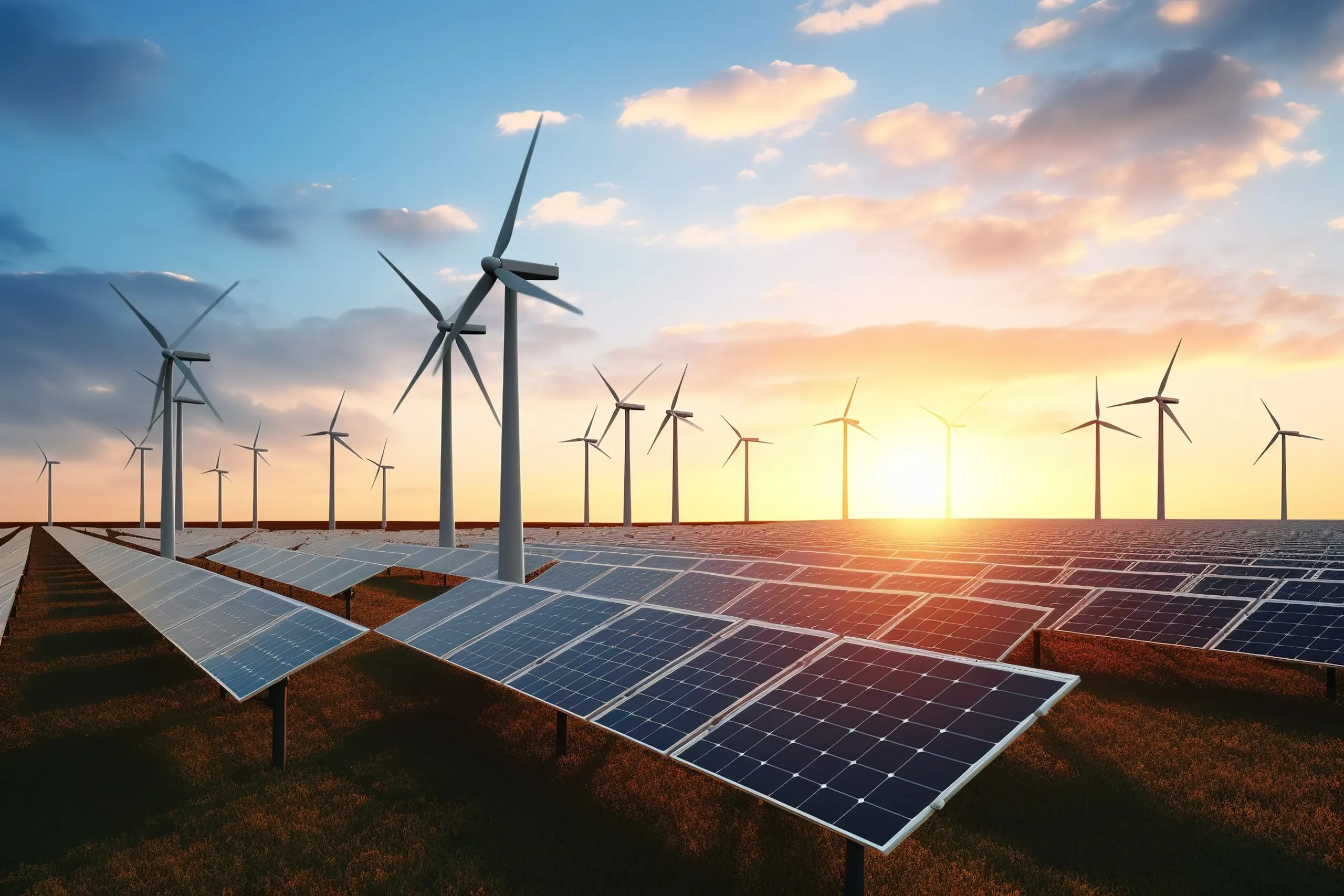 Germany Renewable Energy Market Outlook to 2035 renewable-energy-powering-tomorrow39s-world-with-solar-panels-wind-turbines-sunrise-scaled