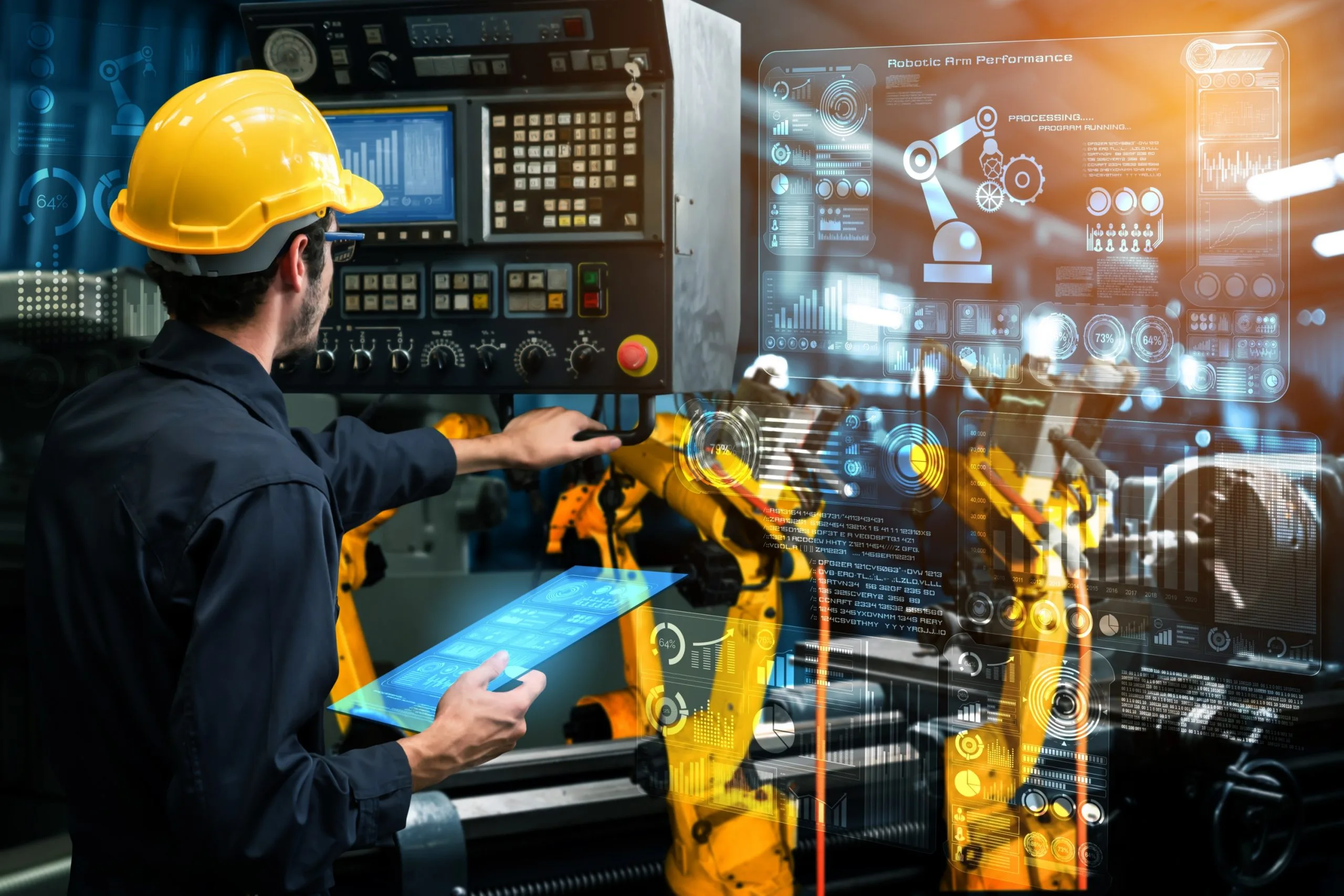 South Korea Industrial Automation Market Outlook to 2035 smart-industry-robot-arms-digital-factory-production-technology-2-scaled