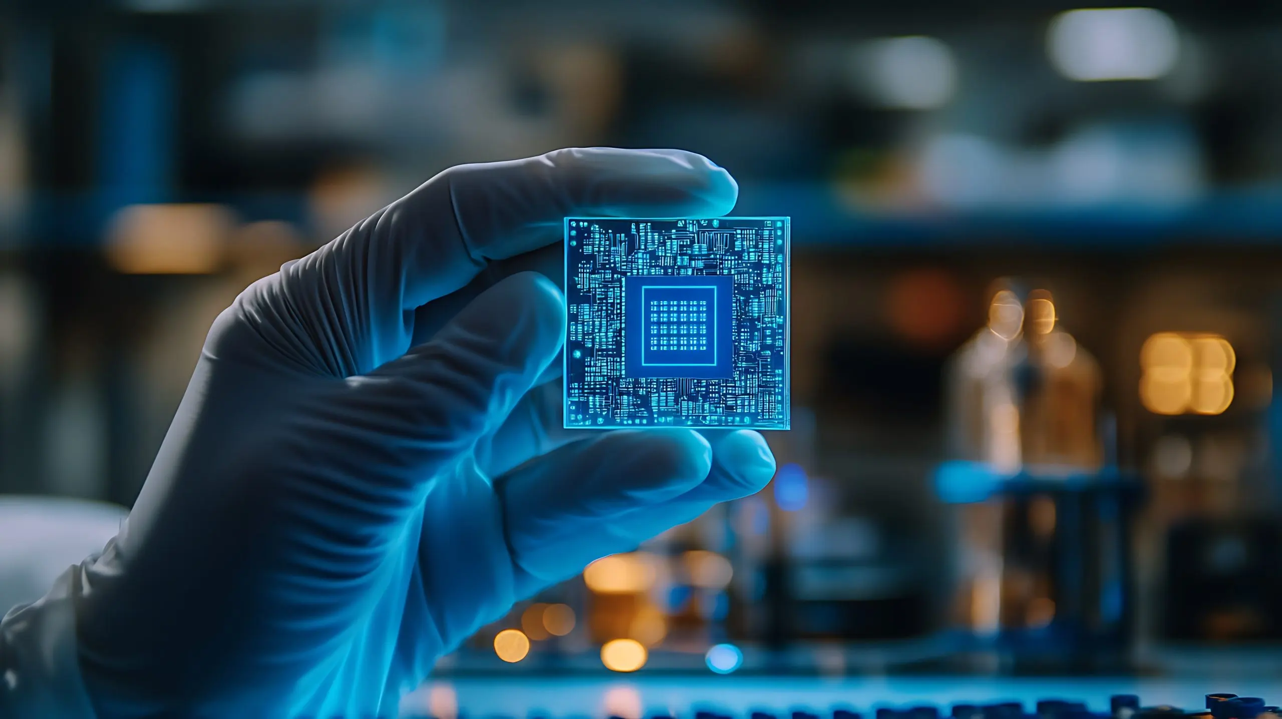 Nigeria Semiconductor Manufacturing Market Outlook to 2035 someone-holding-microchip-their-hand-front-computer-scaled
