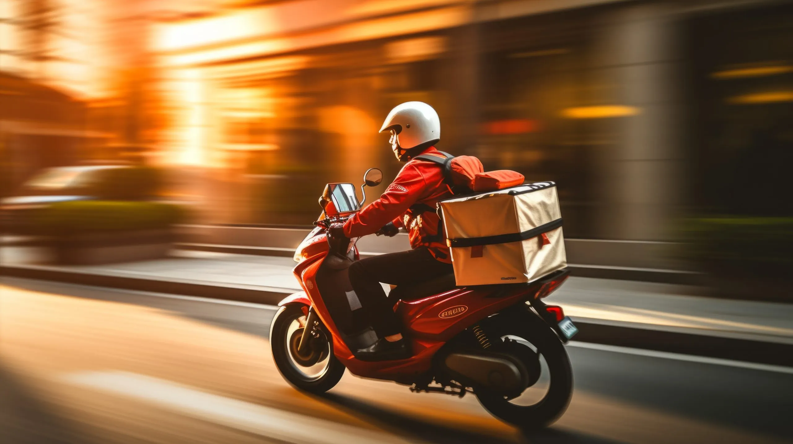 UK Last-Mile Delivery Market Outlook to 2035 speedy-delivery-motorcycle-courier-action-dusk-scaled