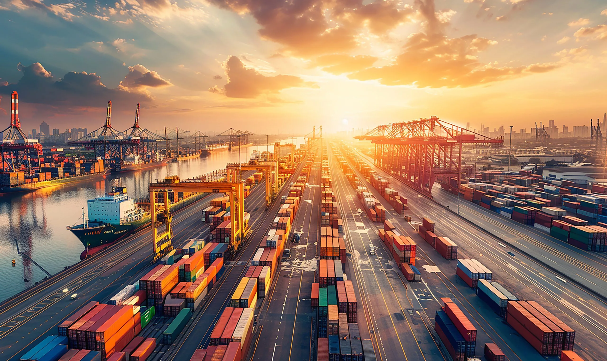 Brazil Freight Forwarding Market Outlook to 2035 sunset-view-cargo-ship-shipping-containers-scaled