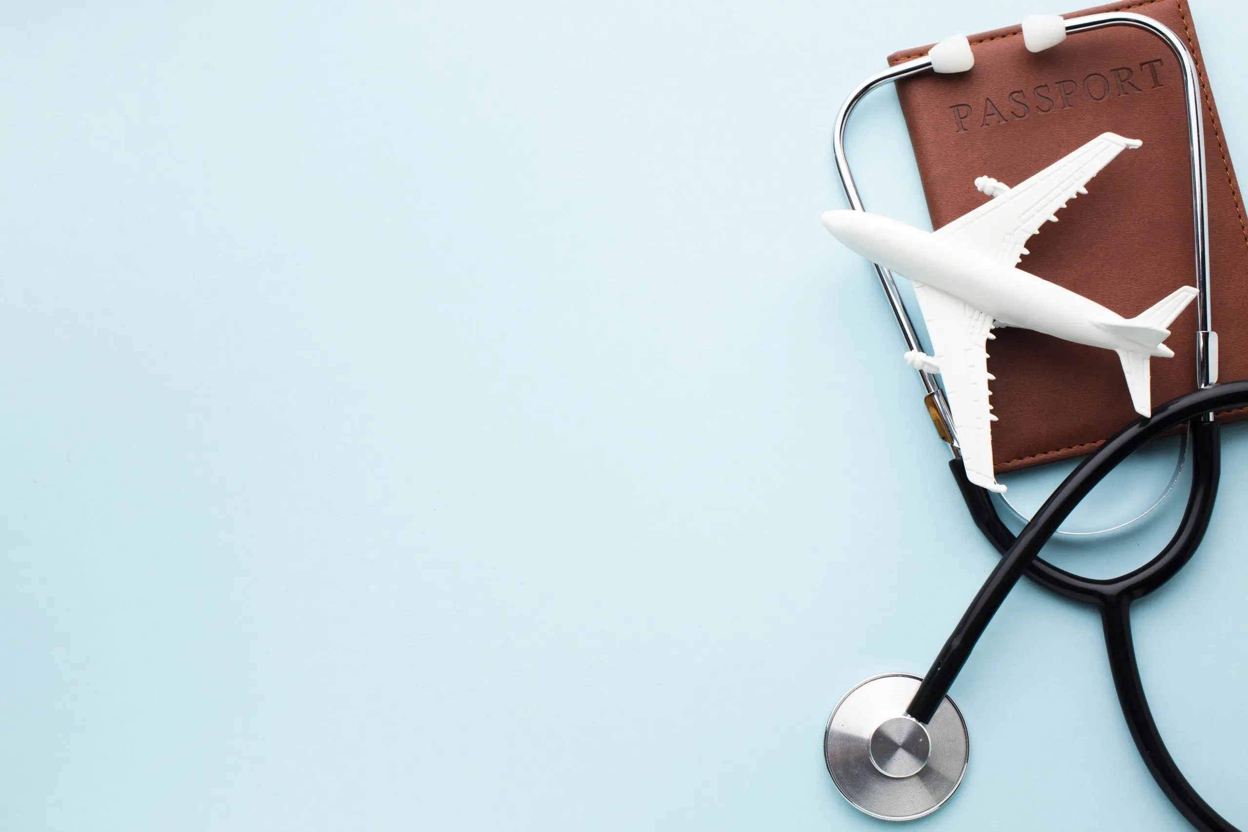 Oman Medical Tourism Market Outlook to 2035 travelling-medical-insurance-with-airplane-copy-space-scaled
