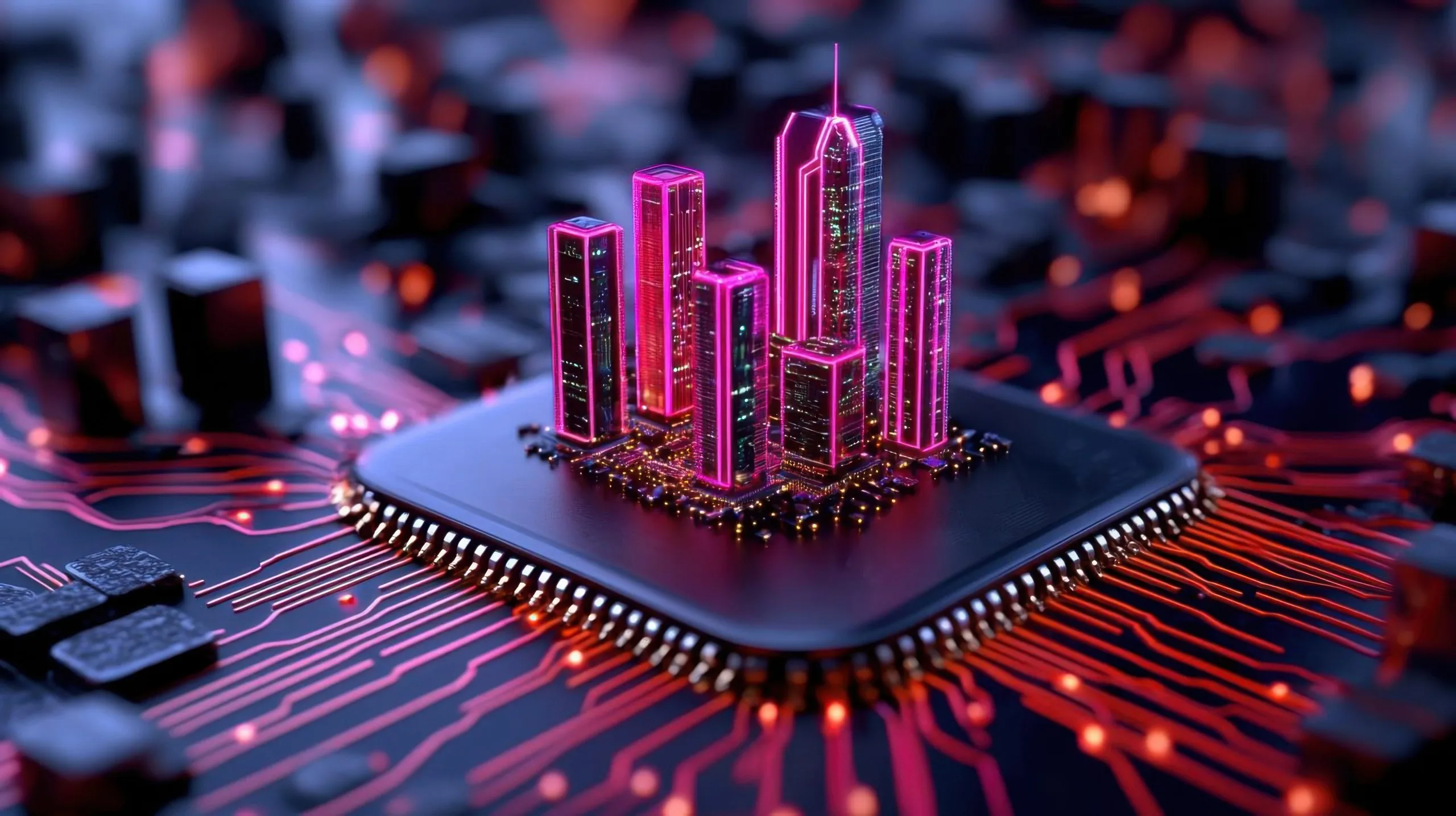South Korea Semiconductor Infrastructure Market Outlook to 2035 vibrant-futuristic-city-glowing-with-neon-lights-symbolizing-technological-success-scaled