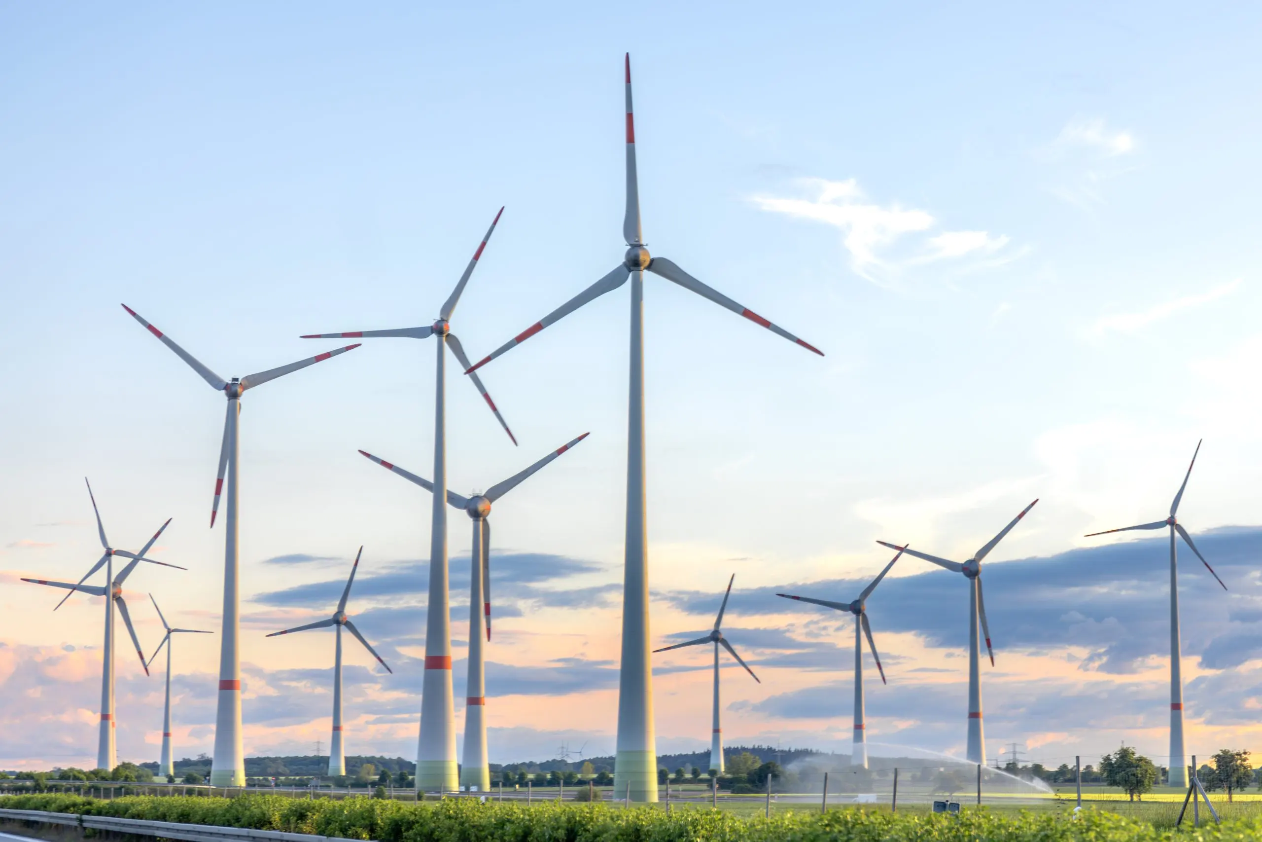 USA Renewable Energy Market Outlook to 2035 wind-turbines-closeup-renewable-energy-scenic-dusk-view-scaled