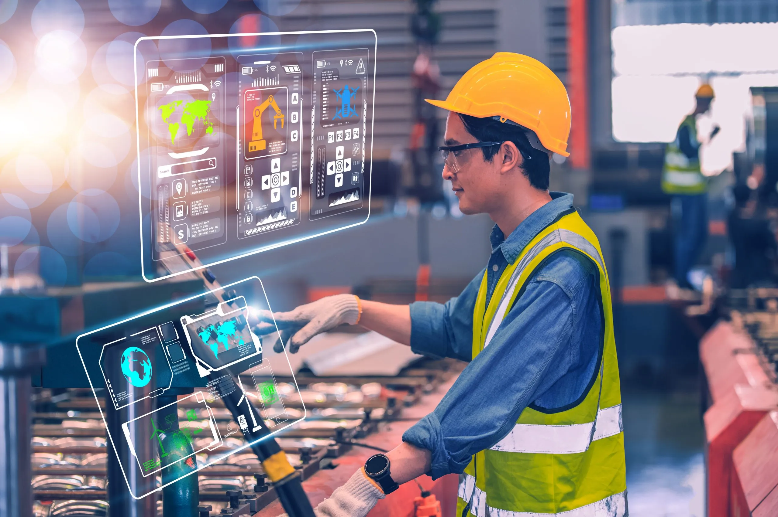 Philippines Industrial IoT Market Outlook to 2035 worker-are-working-factory-engineer-worker-skills-quality-maintenance-training-industry-factory-worker-warehouse-workshop-factory-operators-mechanical-engineering-team-production-scaled
