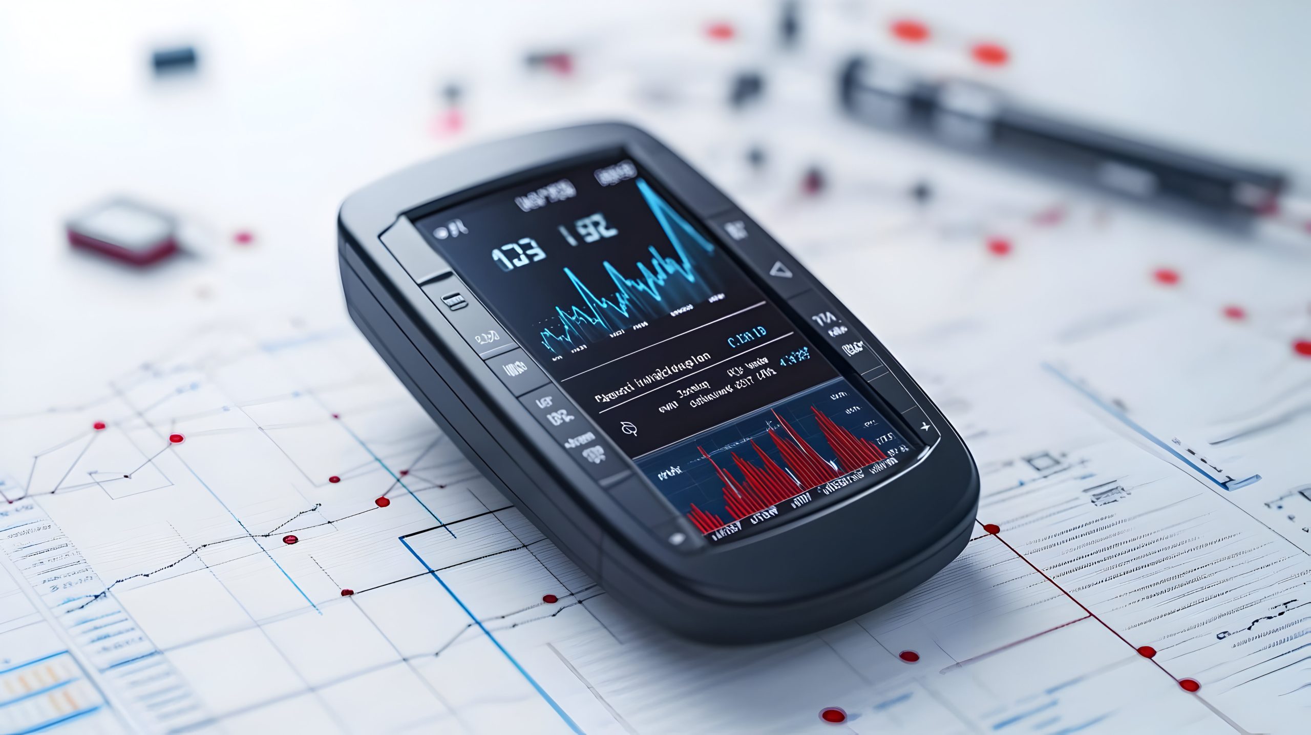 3d-continuous-glucose-monitor-cgm-blue-circle-with-advanced-diabetes-management-text-concept-as-scaled