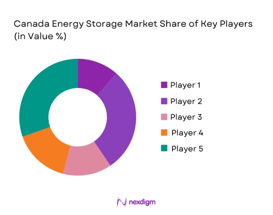 Canada Energy Storage Market by key players
