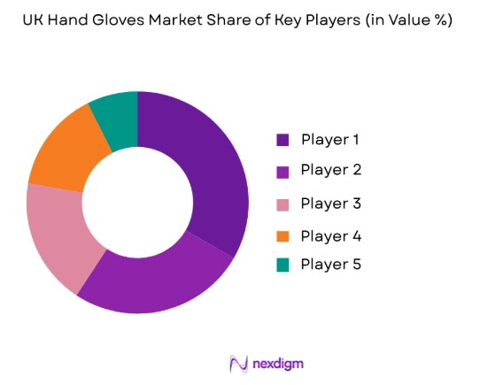 UK hand gloves market share of key players