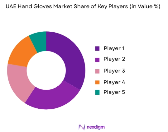 UAE hand gloves market share of key players