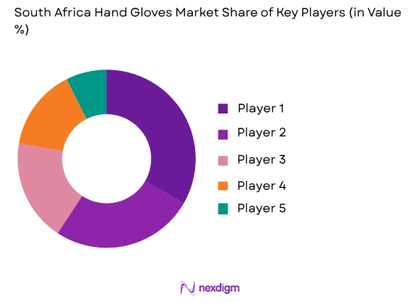 South Africa hand gloves market share of key players