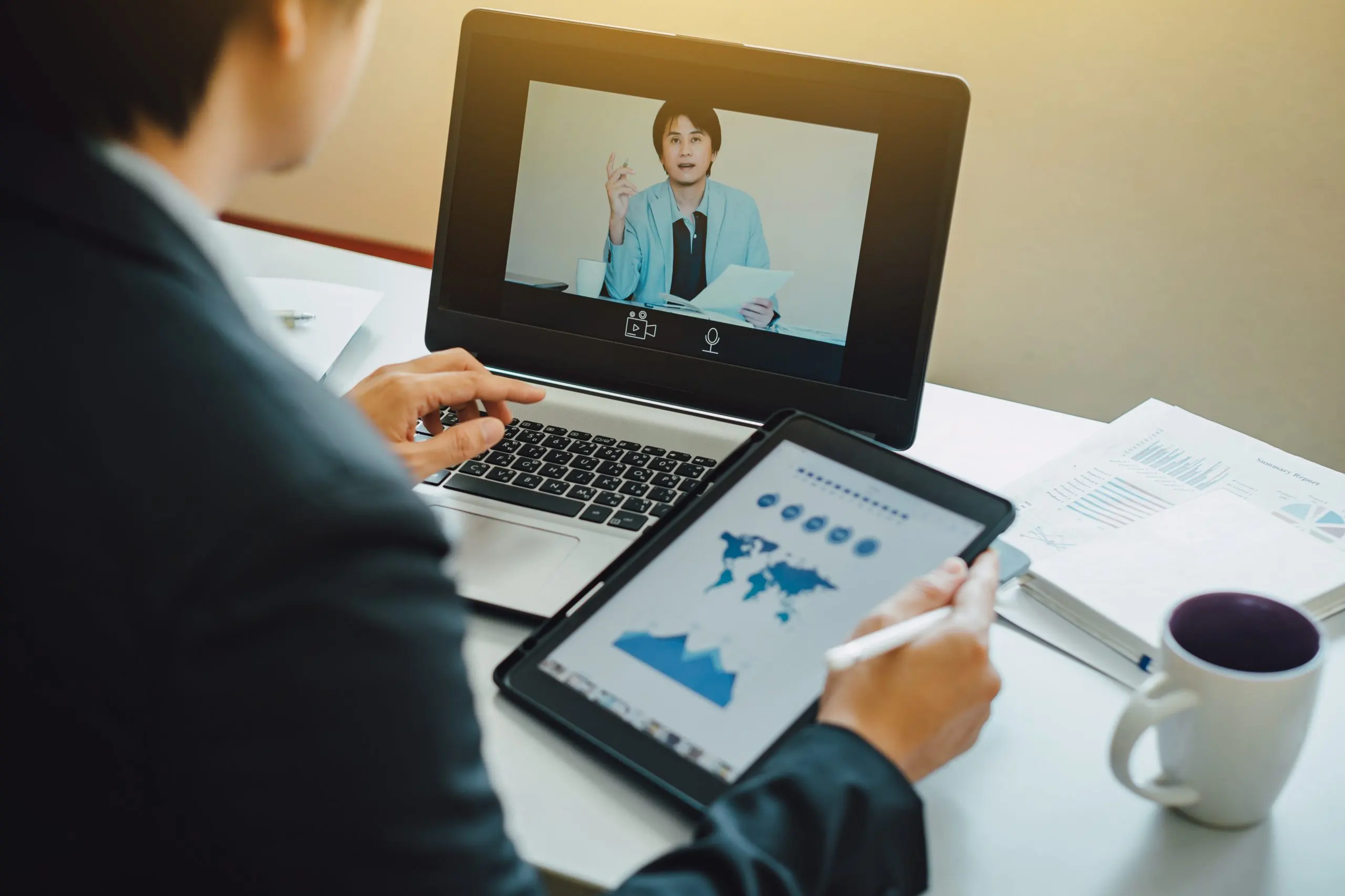 US Teleconsultation Industry: Key Drivers, Challenges, and Growth Outlook to 2035 with Projected CAGR of 25% businessman-work-from-home-by-video-conference-scaled