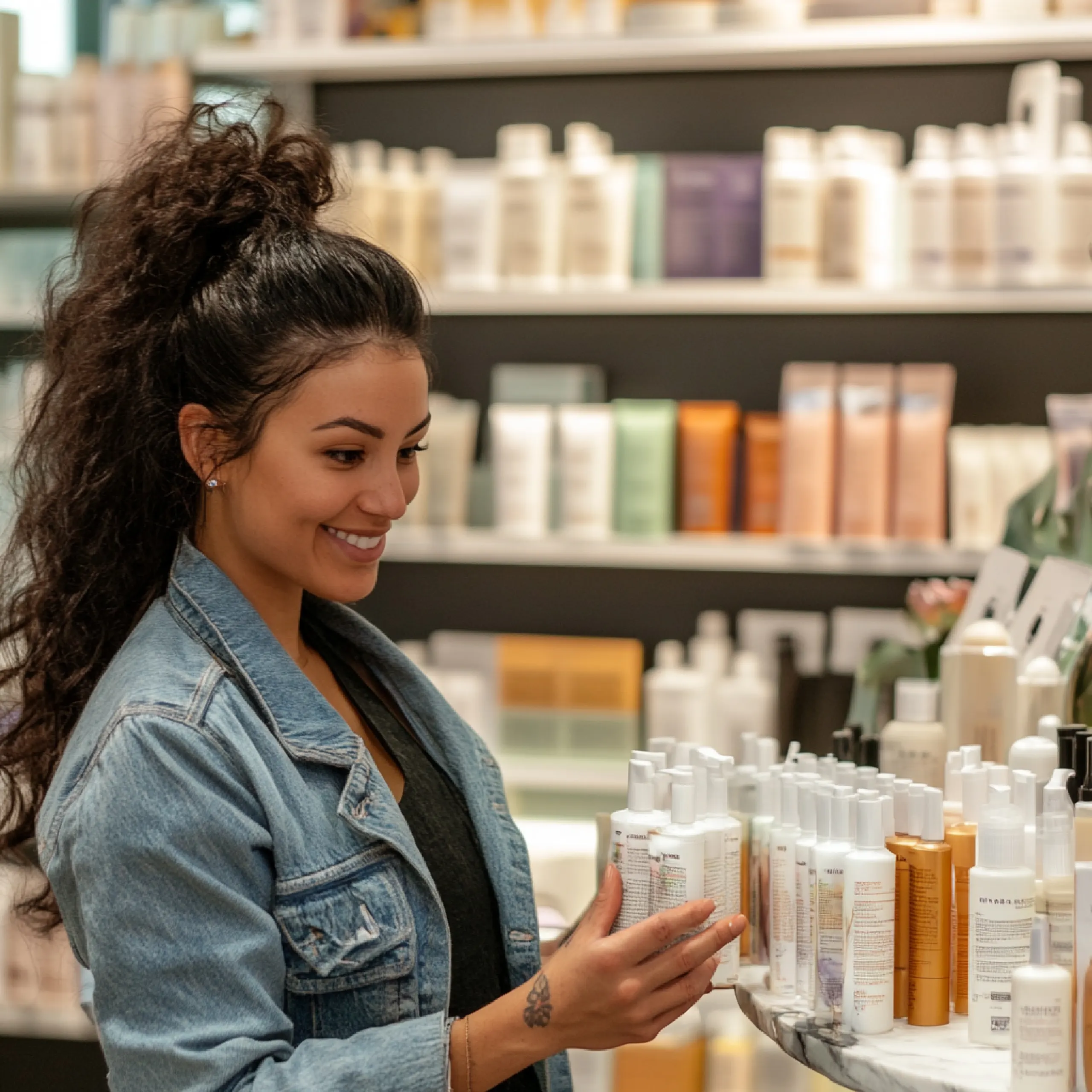 India Vegan Cosmetics Market Outlook to 2035 customer-receiving-assistance-with-selecting-right-hair-care-products-from-professional-1