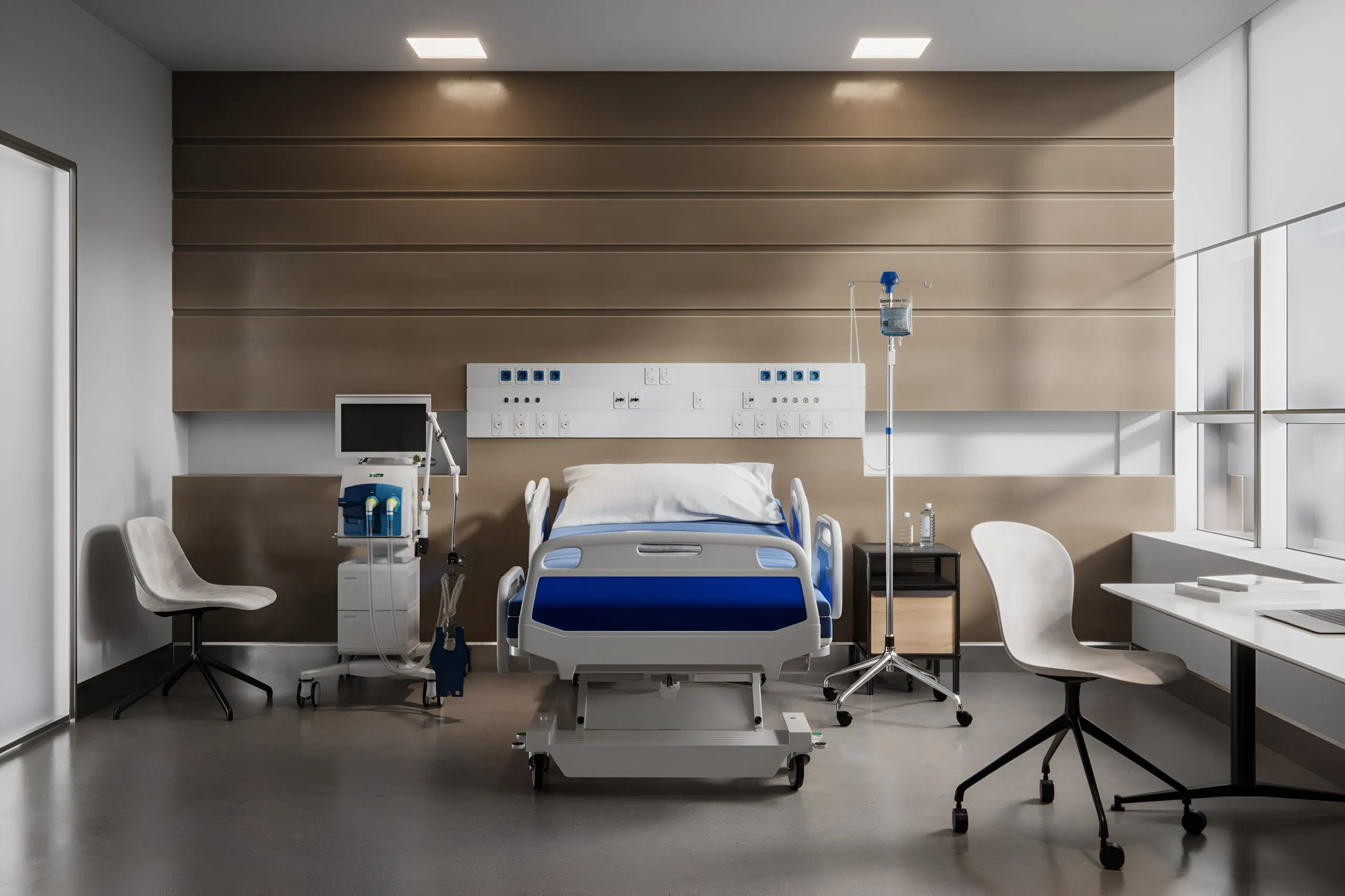 UAE Overbed Tables Market Outlook 2035 digitally-rendered-image-empty-hospital-intensive-care-unit-scaled