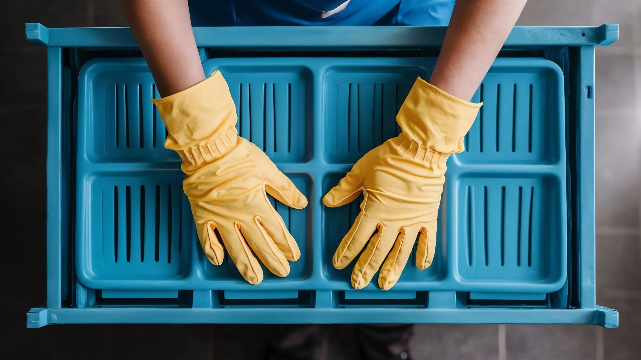 USA hand gloves Market Outlook to 2035 dishwasher-wearing-yellow-gloves-blue-scaled