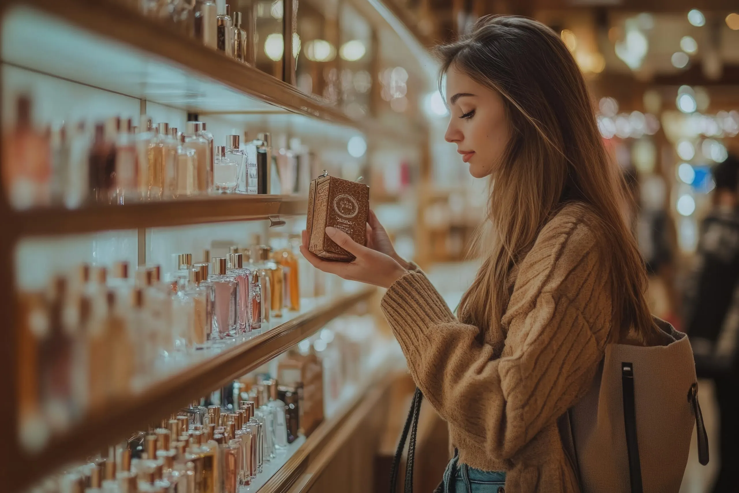 UK Vegan Cosmetic Market Outlook to 2035 elegant-woman-selecting-fragrance-upscale-perfumery-embracing-art-scent-shopping-scaled