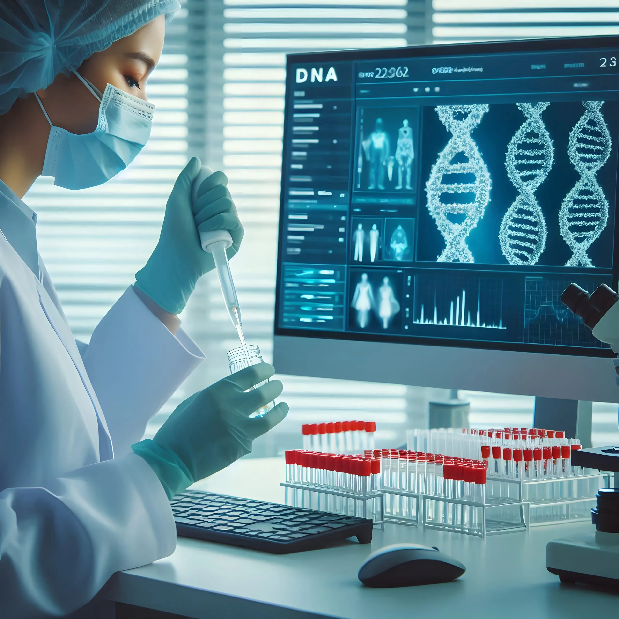 UAE Genetic Screening Market Outlook to 2035 healthcare-researchers-scientists-working-medical-laboratory-dna-test-scaled