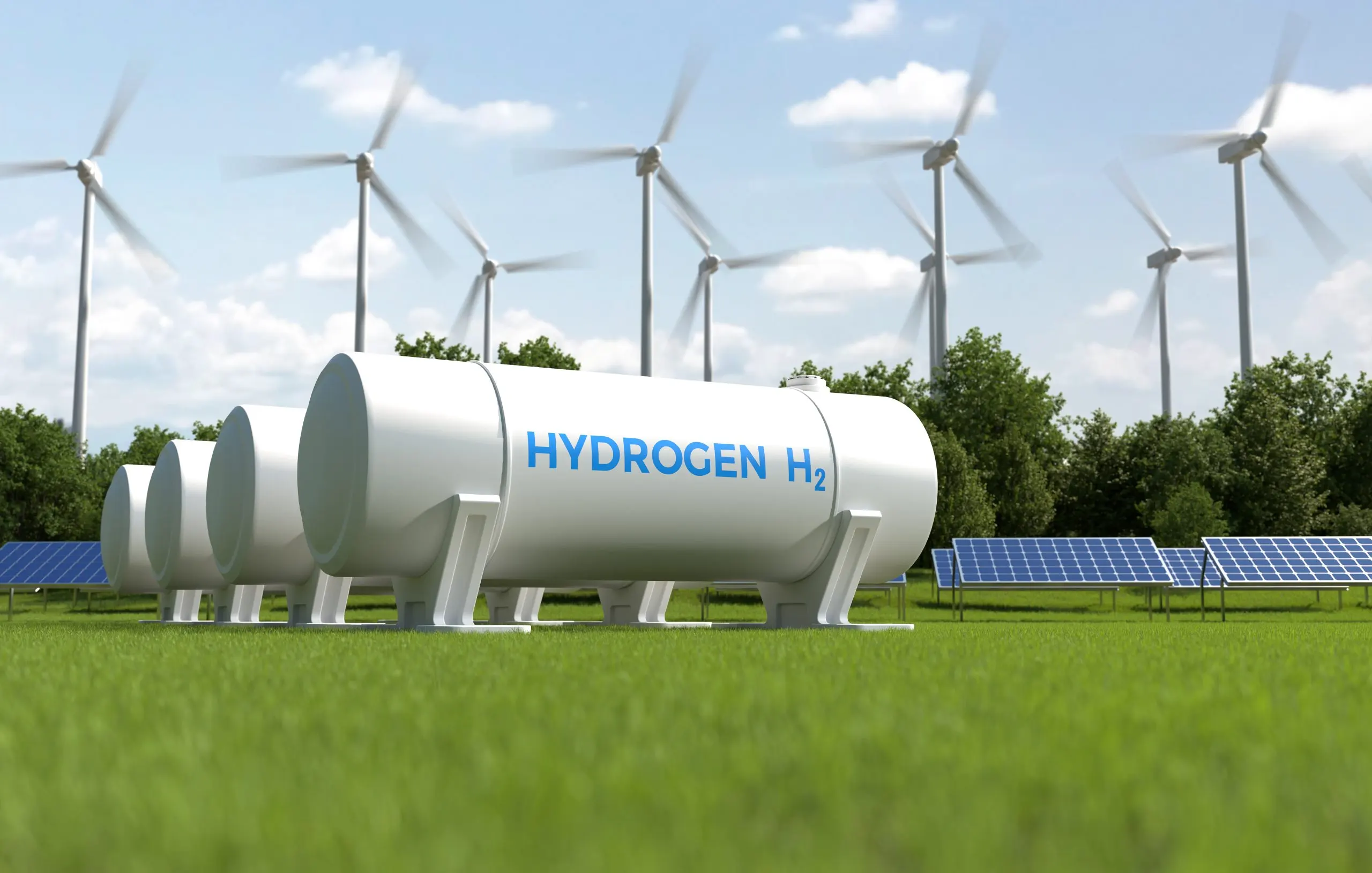 Canada Green Hydrogen Market Outlook to 2035 hydrogen-storage-with-solar-panels-wind-turbines-scaled