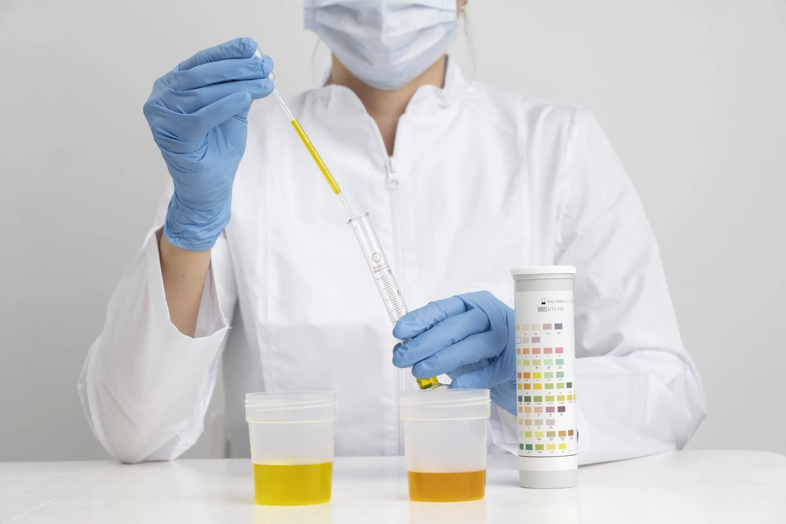 USA Urine Test Strips Market Outlook 2035 lab-doctor-performing-medical-exam-urine-scaled