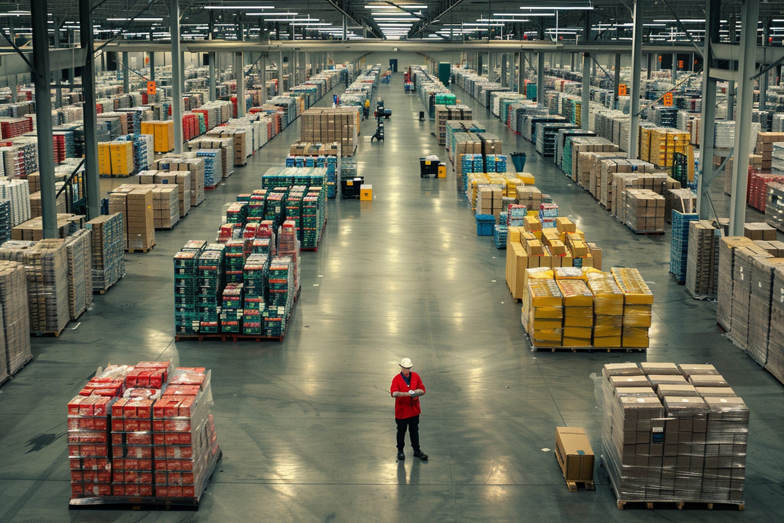 The Rise of 3PL in India with Opportunities Across Warehousing, Transport, and Fulfilment large-warehouse-with-person-standing-front-large-warehouse-full-boxes-scaled