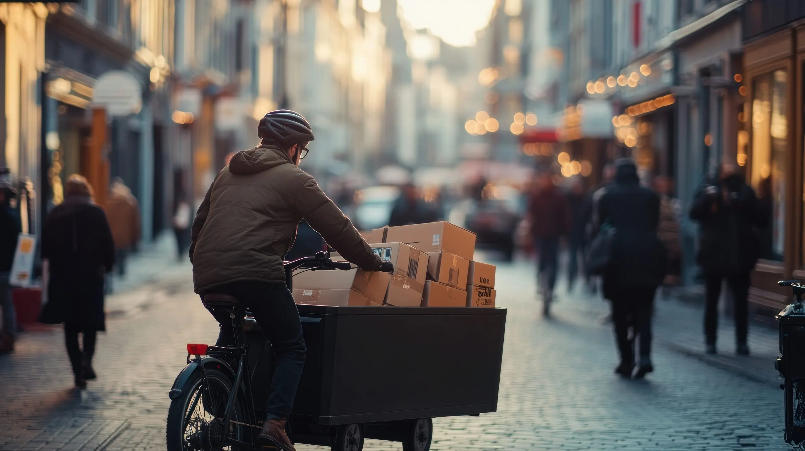 Philippines Last-Mile Delivery Market Set to Grow with E‑Commerce Boom and Tech Advancements with Projected $6 Billion Value man-bicycle-is-carrying-large-box-cart-scaled