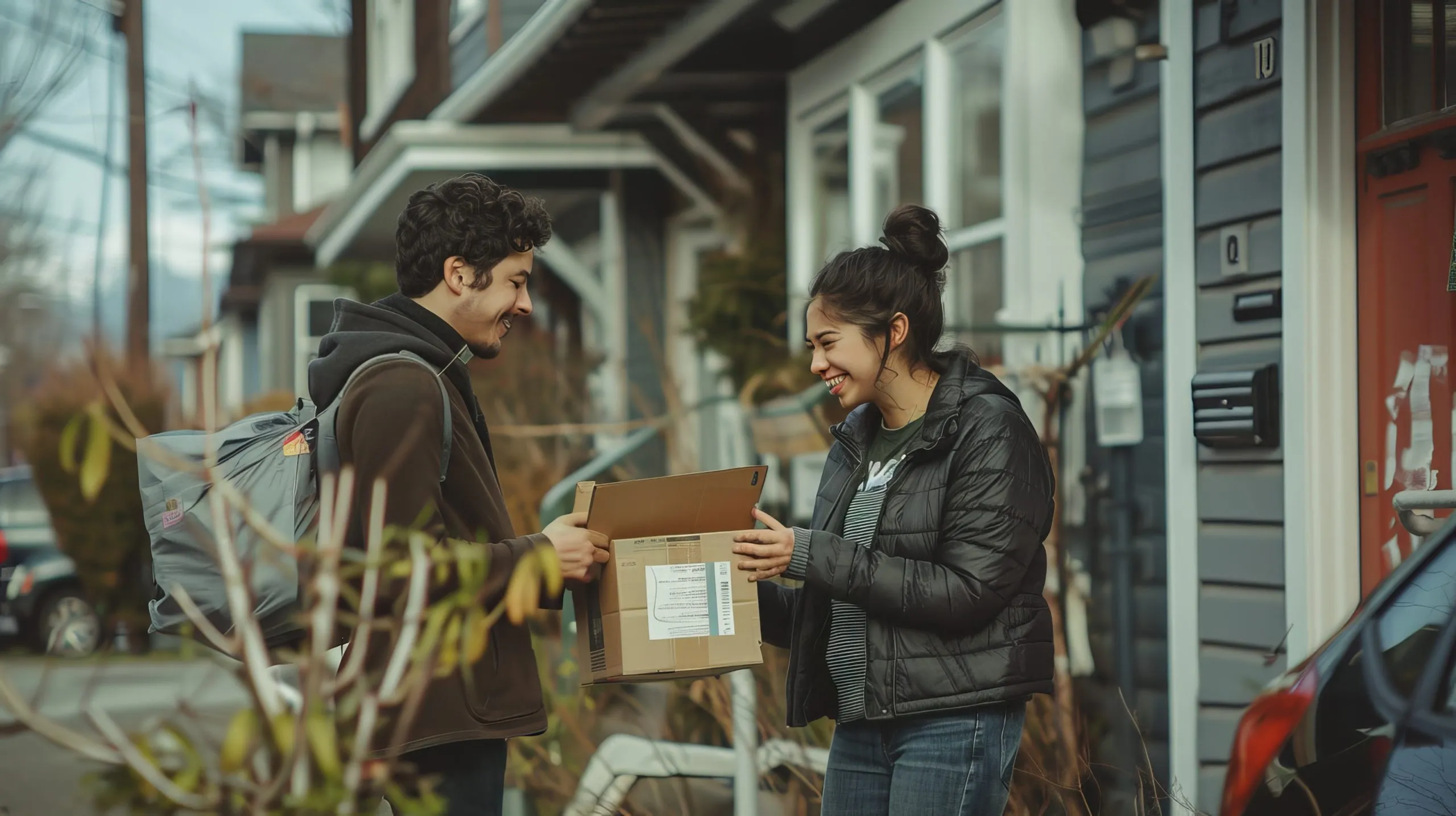 Exploring the Future of the UK Last‑Mile Delivery Market Trends, Challenges, and Innovations Projected to Grow to USD 14.8B value man-woman-are-holding-box-that-saysthe-word-it-scaled