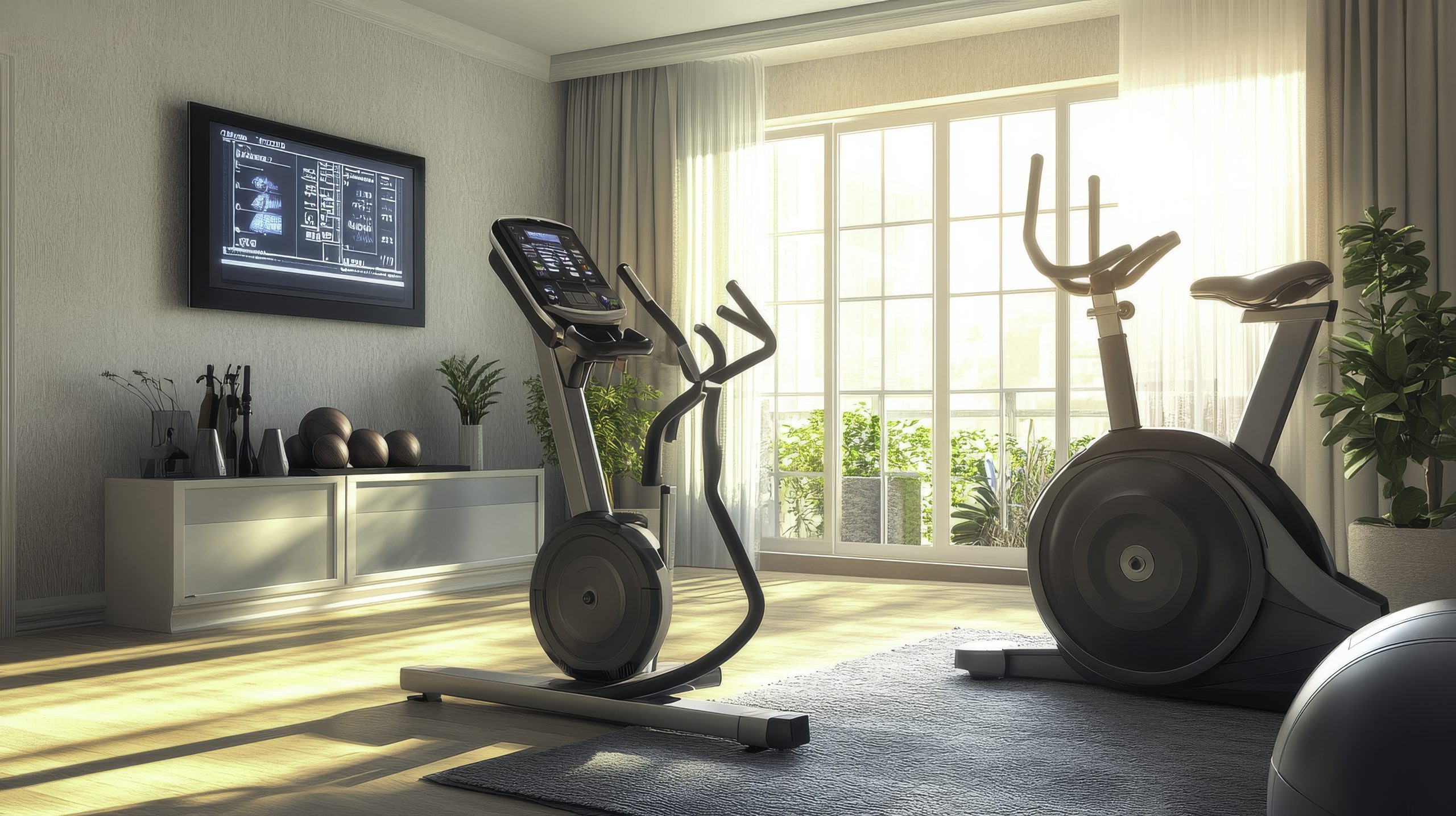 modern-home-gym-with-exercise-bikes-sunny-ambiance-decor-scaled