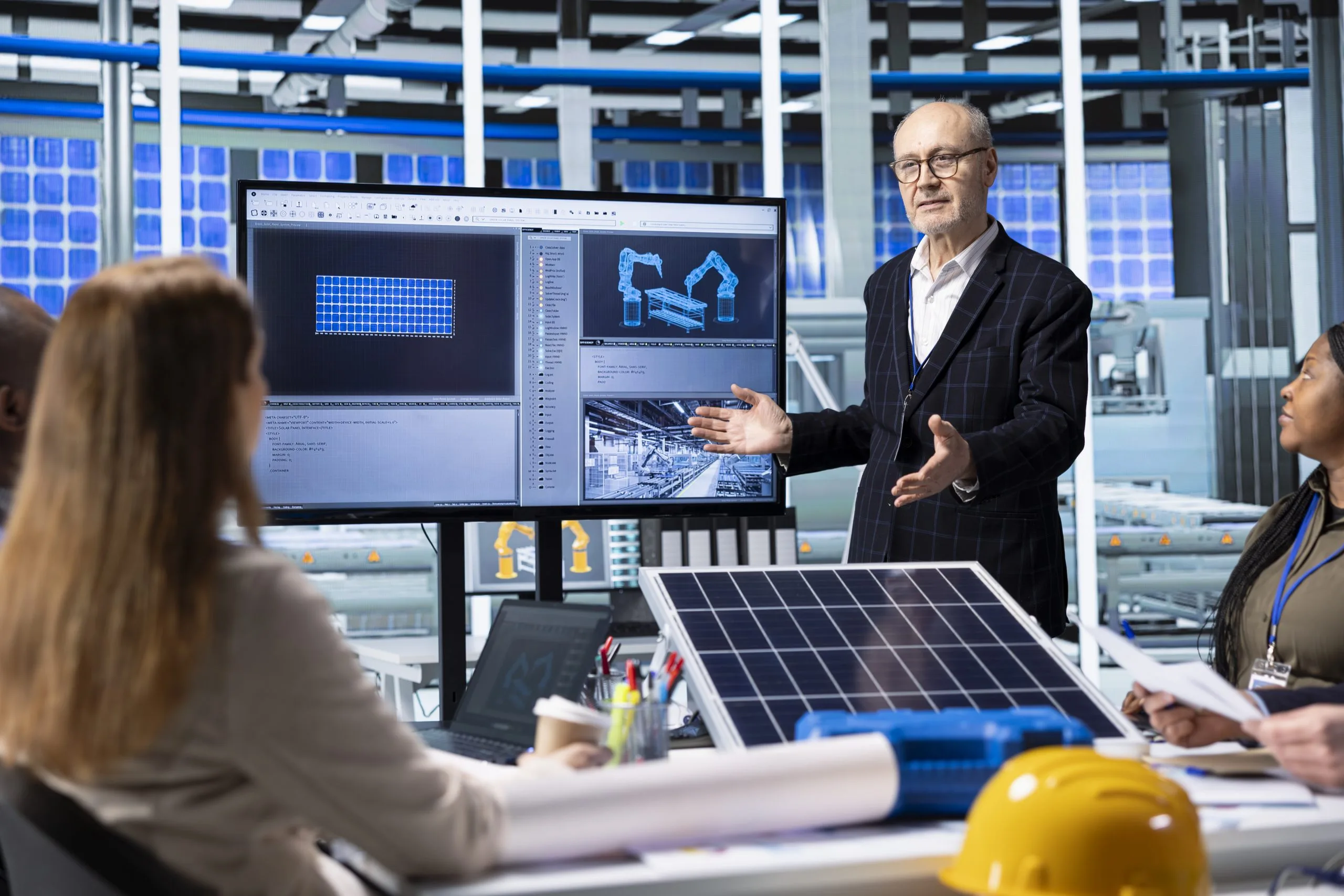 Exploring the Oman Energy Storage Market with 12% CAGR and Key Growth Drivers to 2035 photovoltaics-plant-executives-analyze-green-energy-manufacturing-equipment-scaled