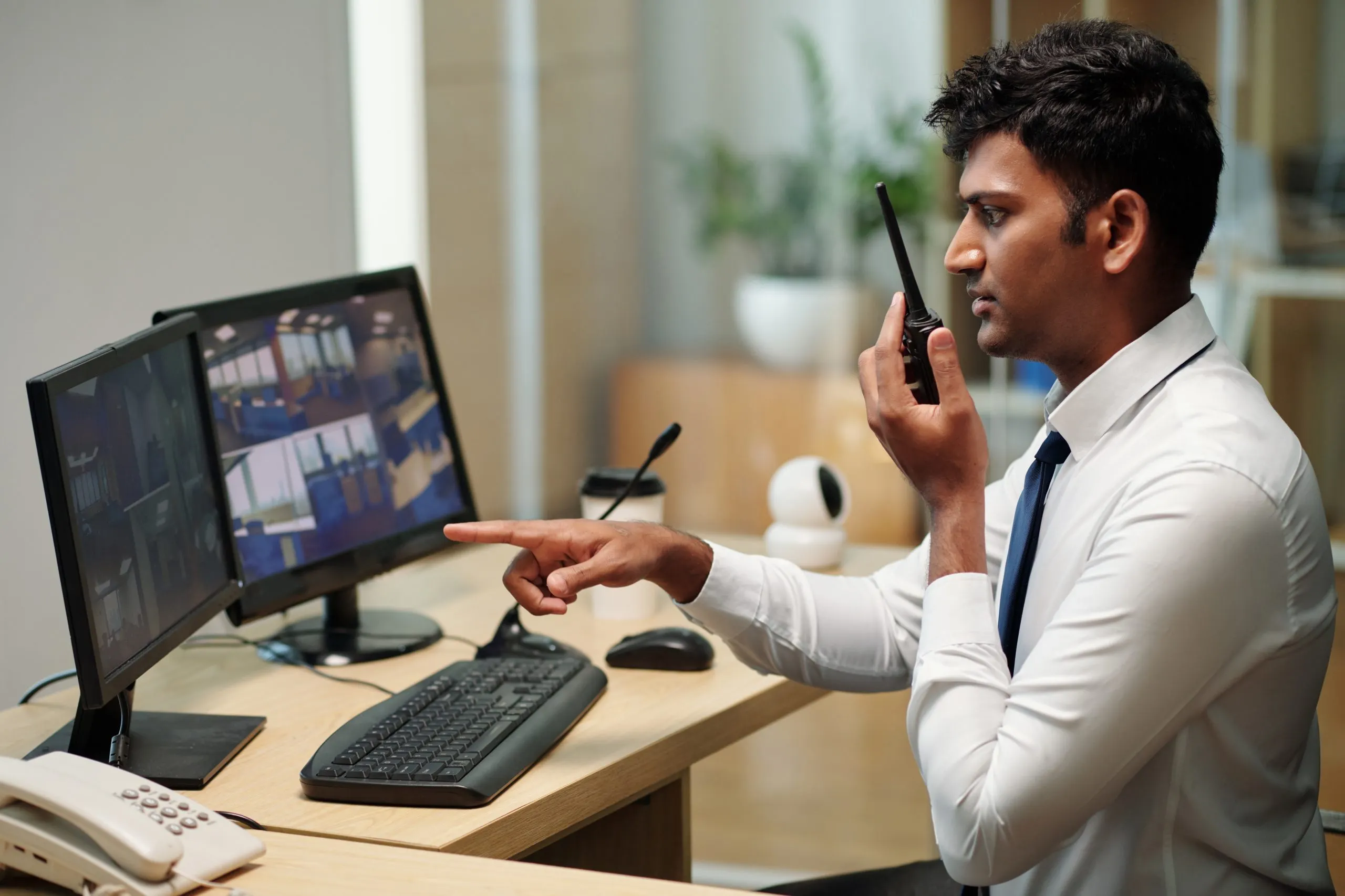 USA Telemonitoring Services Industry Set to Reach USD 13.6 Billion by 2030 as Healthcare Shifts to Remote Care security-guard-monitoring-surveillance-footage-scaled