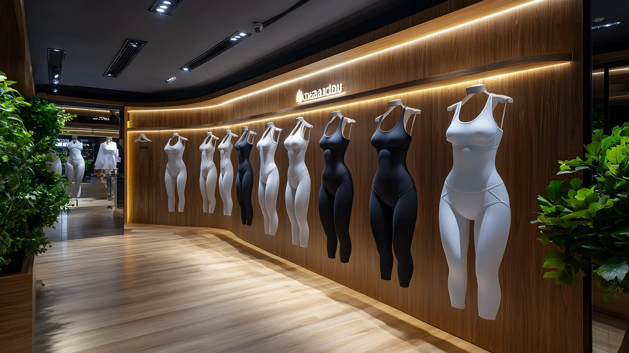 USA Shapewear Market Outlook to 2035 stylish-one-piece-swimwear-display-minimalist-modern-store-scaled
