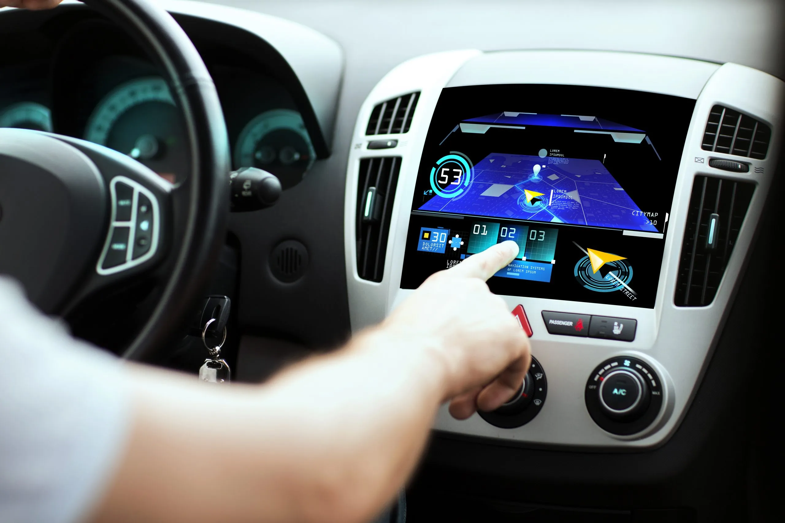 Philippines Infotainment Chips Market Outlook 2035 transport-destination-modern-technology-people-concept-male-hand-searching-route-using-navigation-system-car-dashboard-screen-scaled