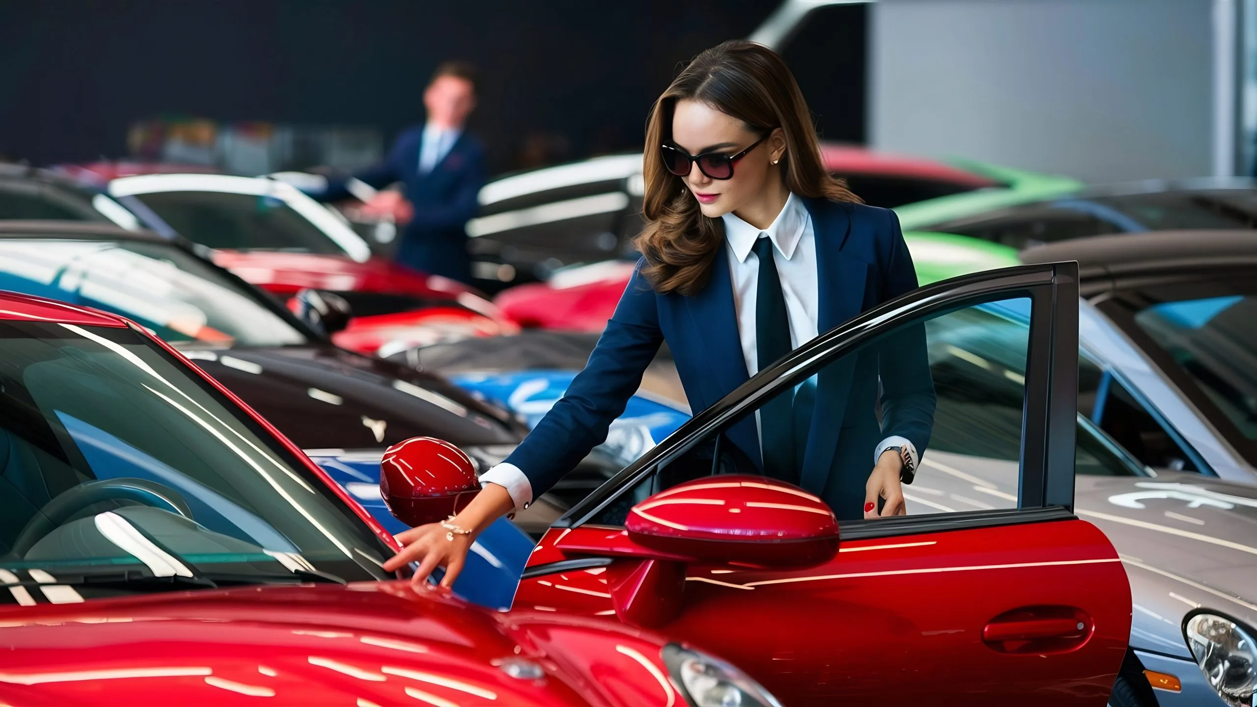 The Evolution of Automotive Bumpers in the USA with Market Dynamics and Projected Growth value of 4% CAGR woman-choosing-car-car-showroom-scaled