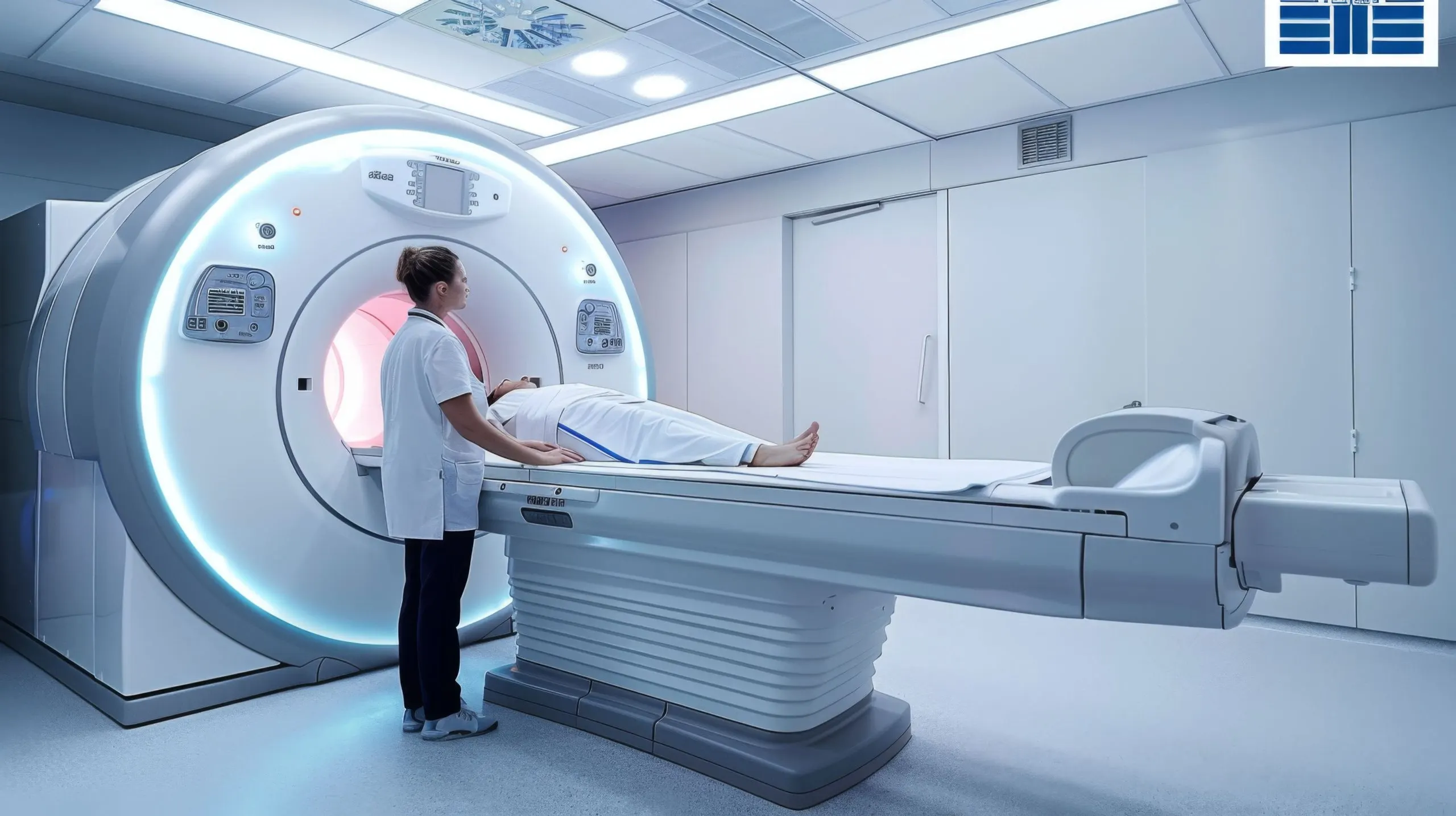 Philippines CT Scanners Equipment Market Outlook 2035 woman-is-standing-front-large-mri-machine-scaled