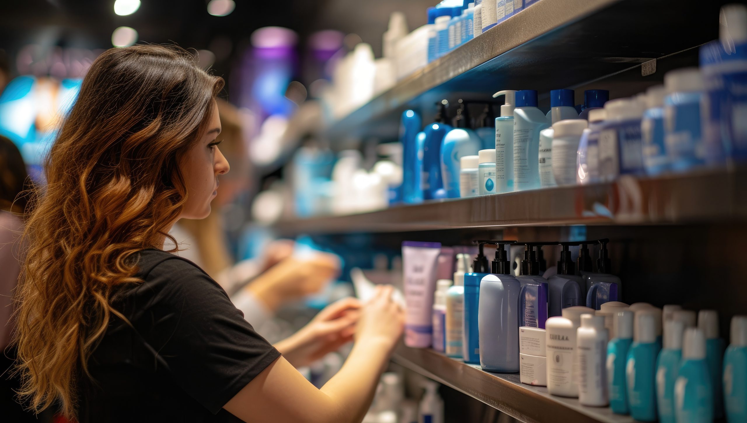 Brazil Hair Care Market Growth Opportunities Supported by 9.4% Global Natural Hair Care CAGR value adult-woman-choosing-skincare-products-cosmetics-store-scaled